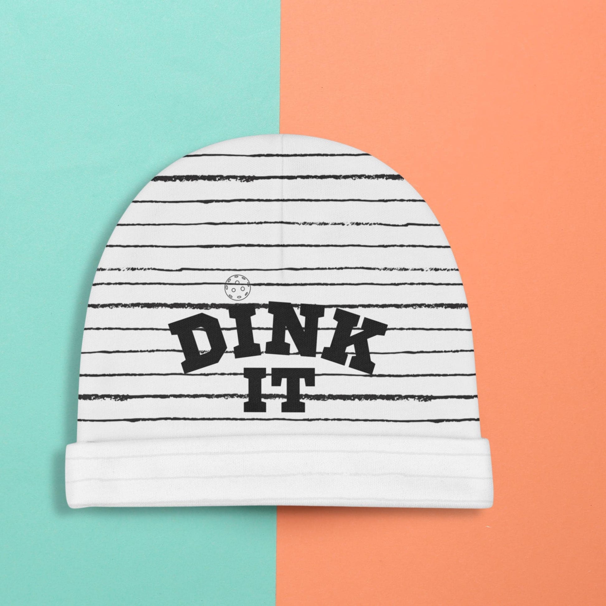 Dink It Baby Beanie - Cute Infant Knit Hat, Newborn Winter Cap, Gender Neutral Baby Shower Gift, Knit Beanie for Pickle Lover