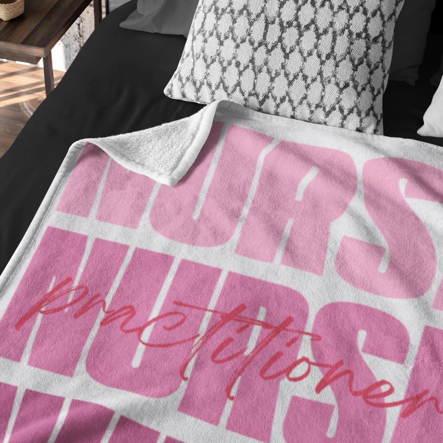 Nurse Practitioner Velveteen Blanket, Super Soft - Cozy Medical Gift, Warm Healthcare Throw, Soft Fleece Nurse Blankie, Doctor Appreciation