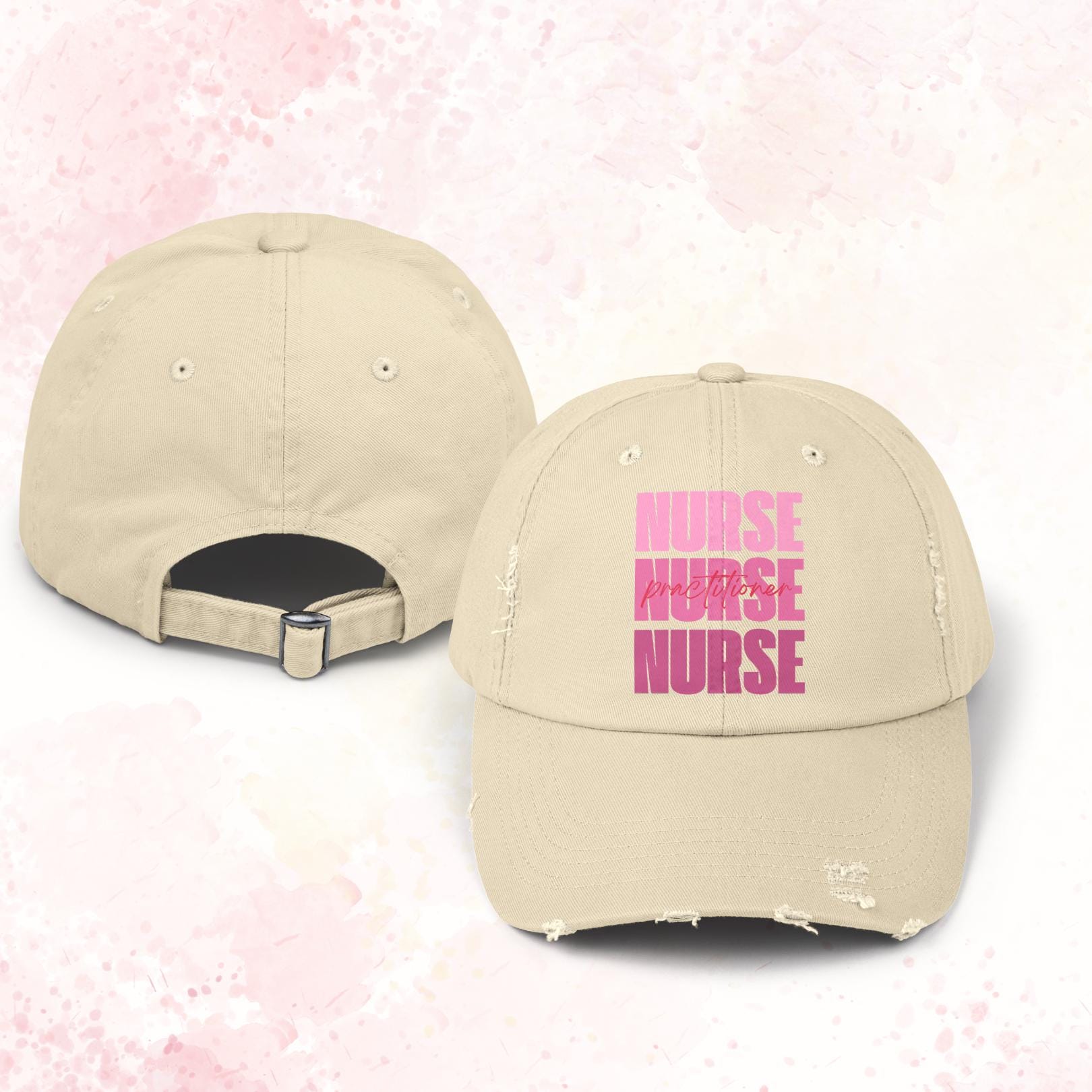 Nurse Practitioner Cap, Medical Hat, Healthcare Gift, Unisex Nurse Graduation Cap, Vintage Style Nurse Hat, Distressed Nursing Cap, Gift