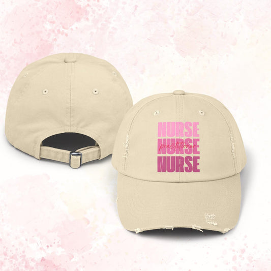 Nurse Practitioner Cap, Medical Hat, Healthcare Gift, Unisex Nurse Graduation Cap, Vintage Style Nurse Hat, Distressed Nursing Cap, Gift