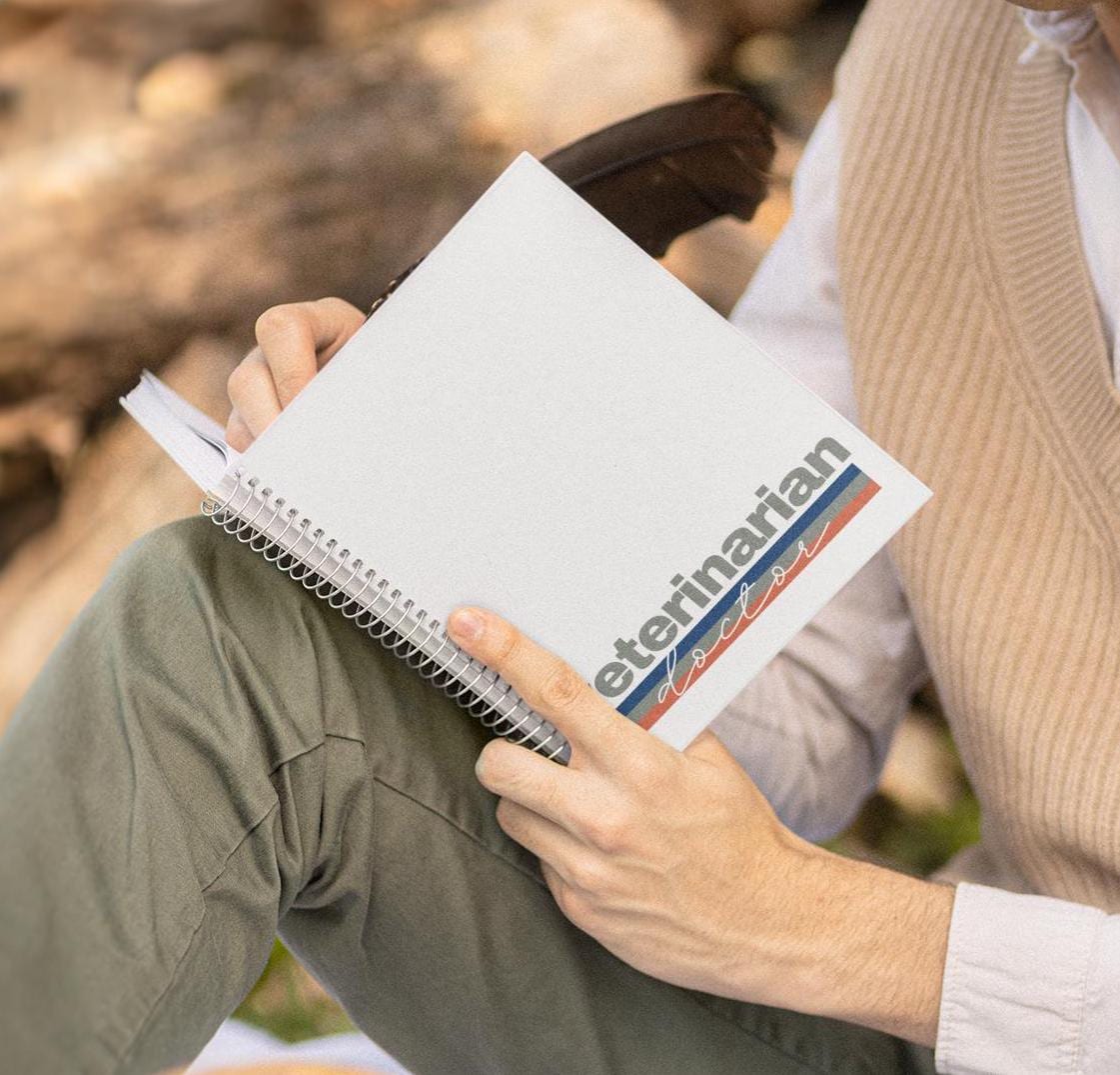 Veterinarian Doctor Spiral Notebook - Ruled Line, Vet Journal, Animal Lover Gift, Pet Owner Diary, Medical Student Notebook, Vet Tech