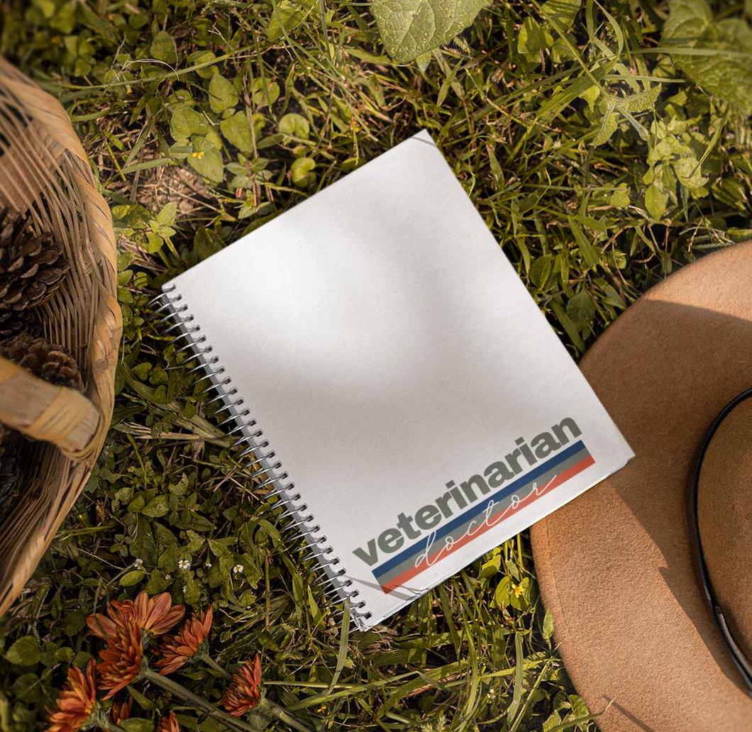 Veterinarian Doctor Spiral Notebook - Ruled Line, Vet Journal, Animal Lover Gift, Pet Owner Diary, Medical Student Notebook, Vet Tech