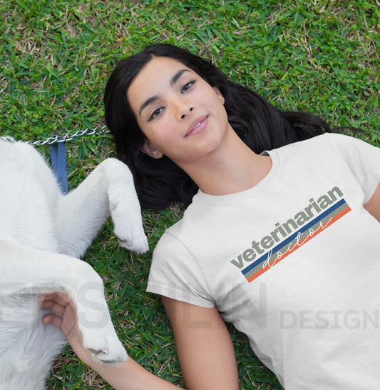 Veterinarian Doctor Tee Shirt - Unisex Heavy Cotton T-Shirt, Animal Lover Gift, Vet Graduation Present, Pet Owner Apparel, Veterinary