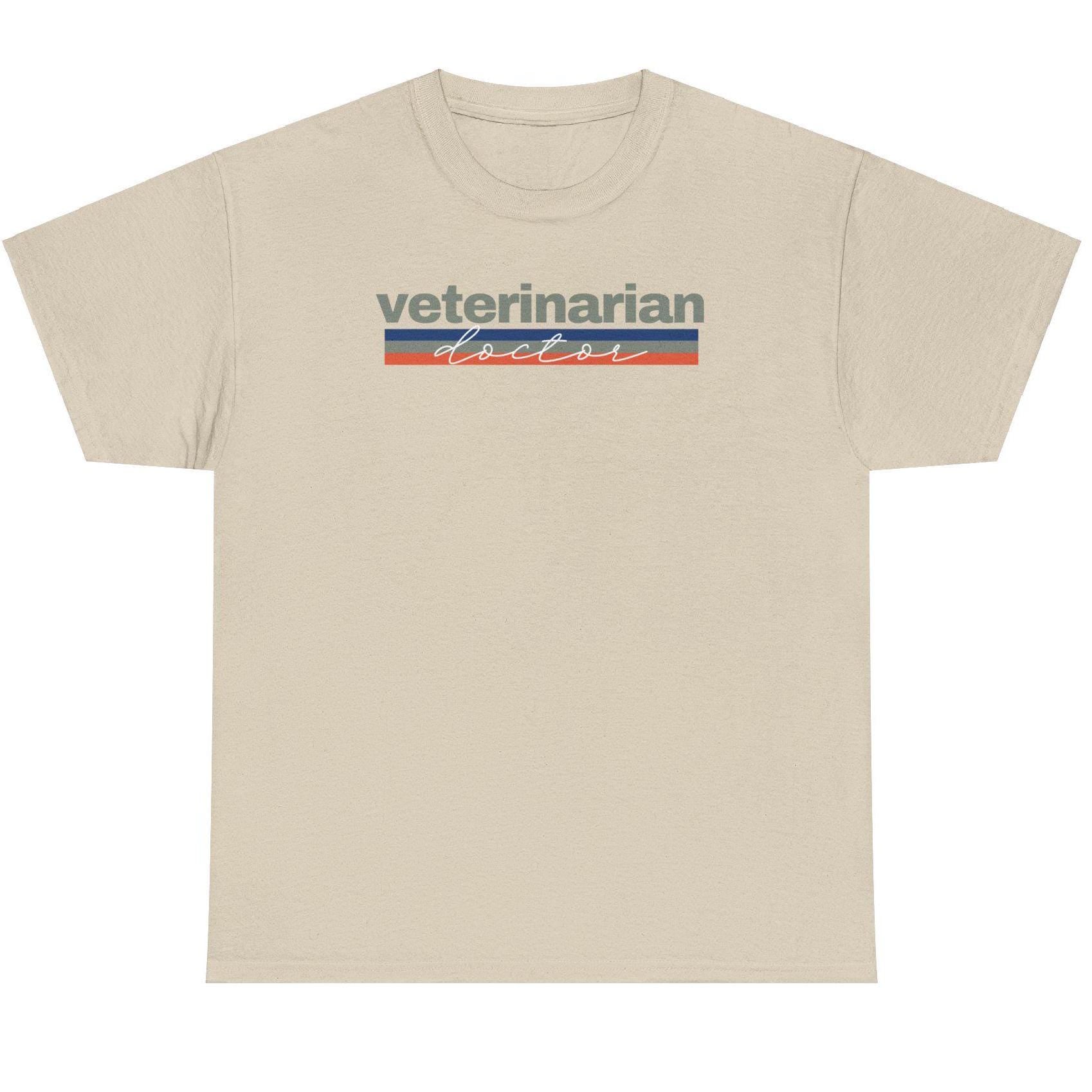 Veterinarian Doctor Tee Shirt - Unisex Heavy Cotton T-Shirt, Animal Lover Gift, Vet Graduation Present, Pet Owner Apparel, Veterinary