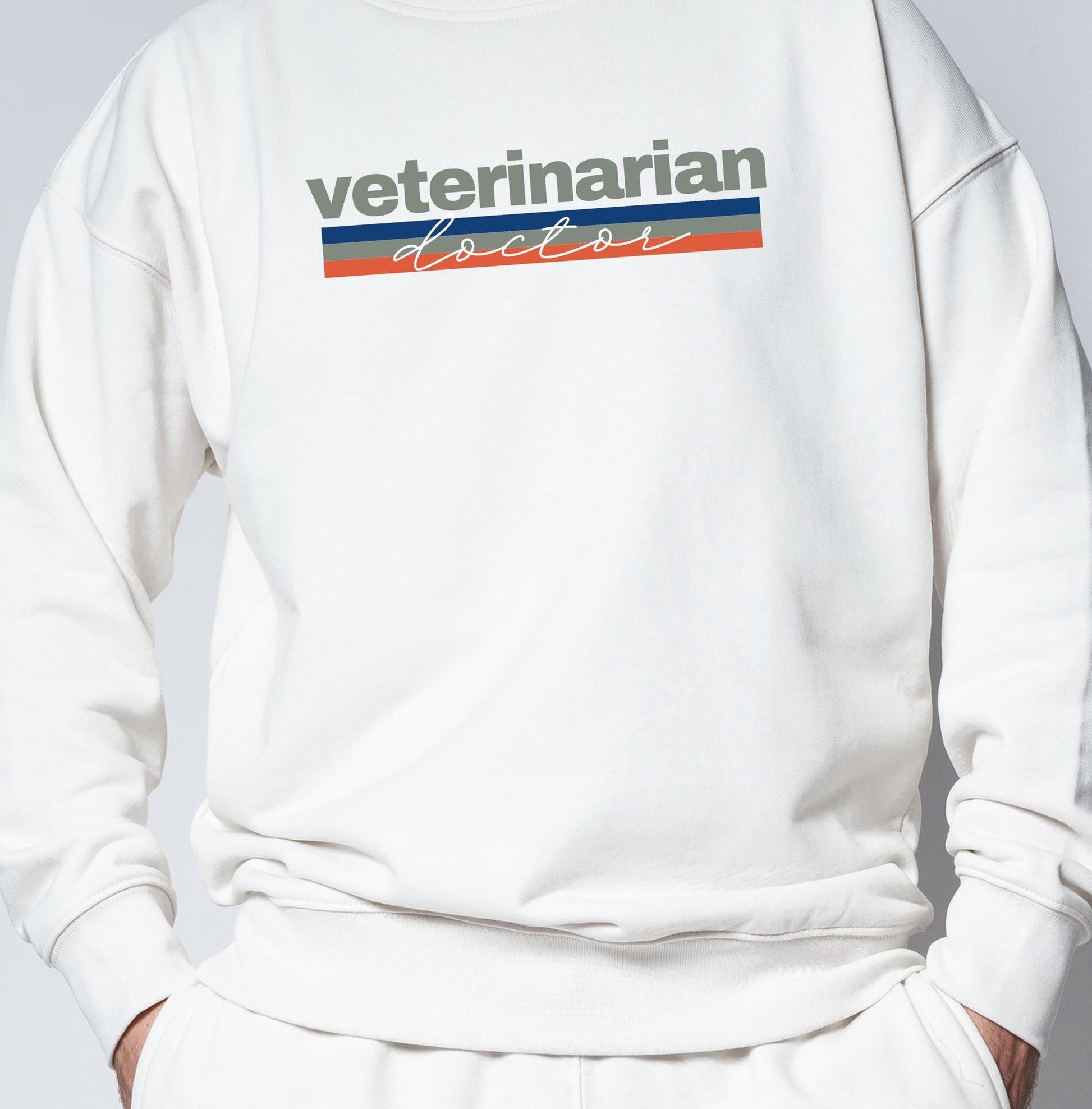 Veterinarian Doctor Crewneck Sweatshirt - Animal Lover Gift, Vet Tech Apparel, Pet Doctor Jumper, Vet Clinic Uniform, Veterinary Office