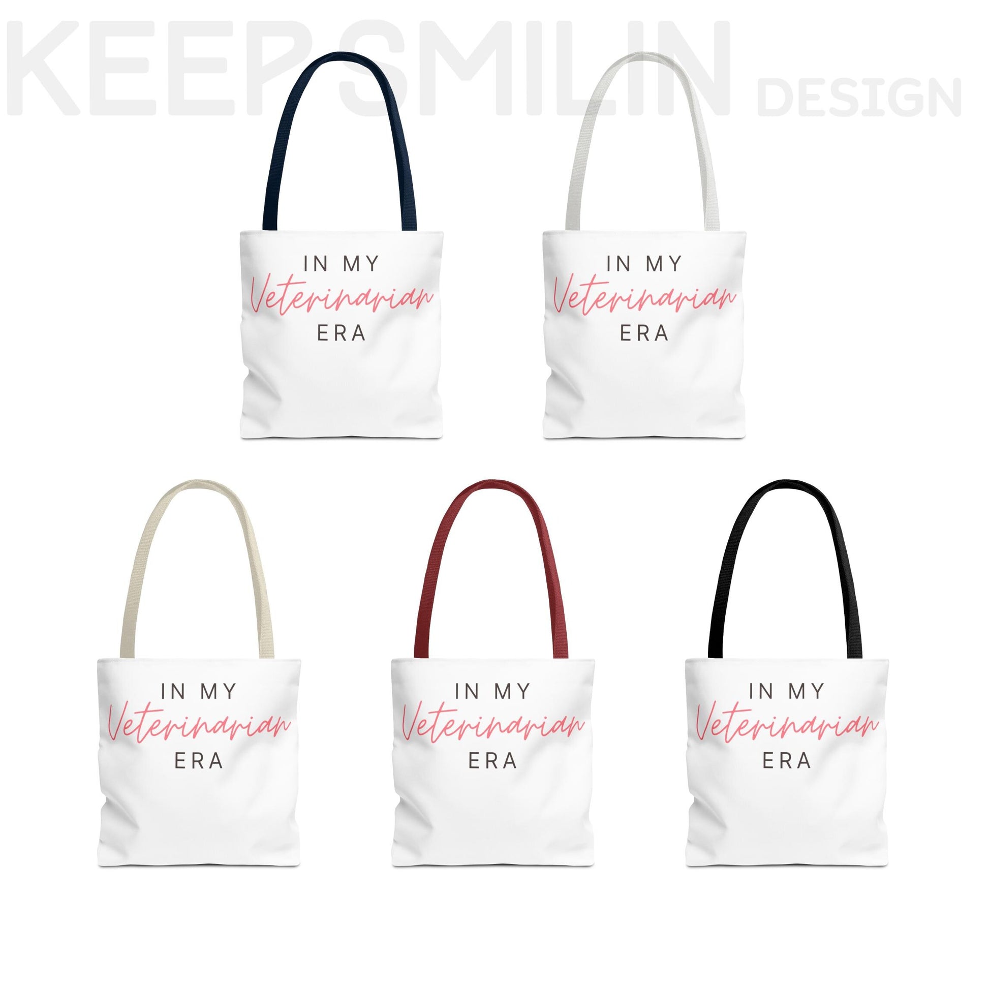 Veterinarian Era Tote Bag - Animal Lover Gift, Pet Owner Carryall, Veterinary Student Shoulder Bag, Cute Paw Print Shopping Tote, Gift Bag