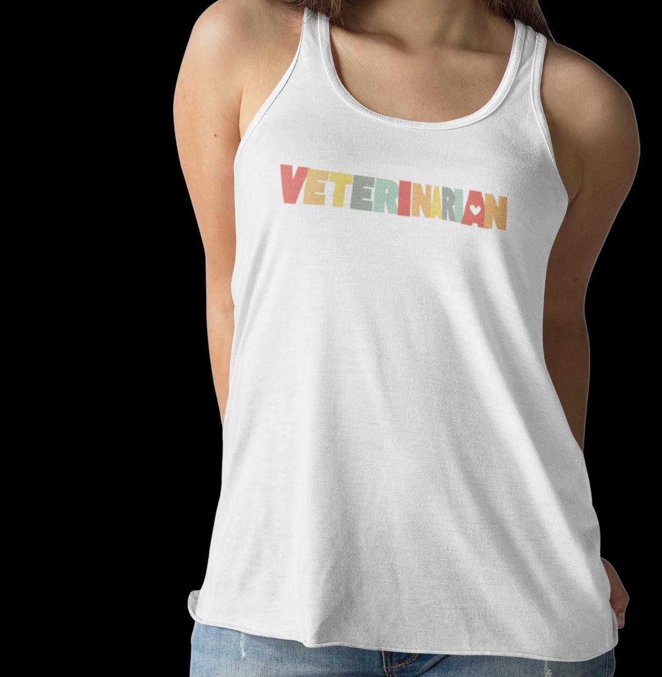 Veterinarian Tank Top - Women's Ideal Racerback Tank, Vet Tech Shirt, Animal Lover Tee, Veterinary Assistant Gift, Pet Care Apparel