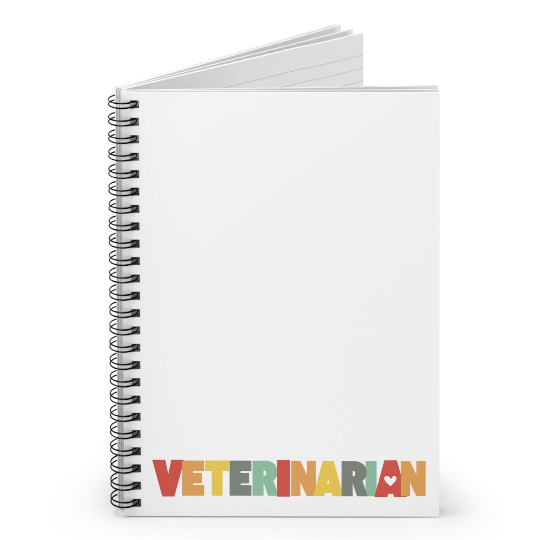 Veterinarian Journal - Spiral Notebook, Ruled Line, Pet Lover Diary, Animal Care Planner, Vet Student Gift, Holiday Gift, Grad Gift