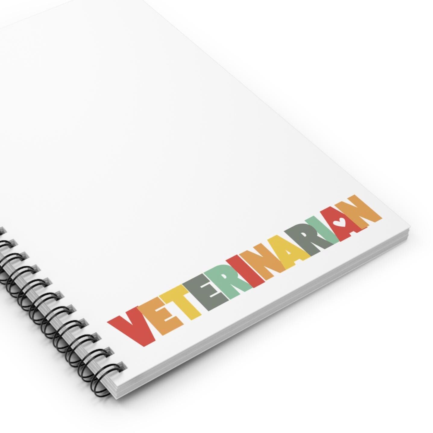 Veterinarian Journal - Spiral Notebook, Ruled Line, Pet Lover Diary, Animal Care Planner, Vet Student Gift, Holiday Gift, Grad Gift