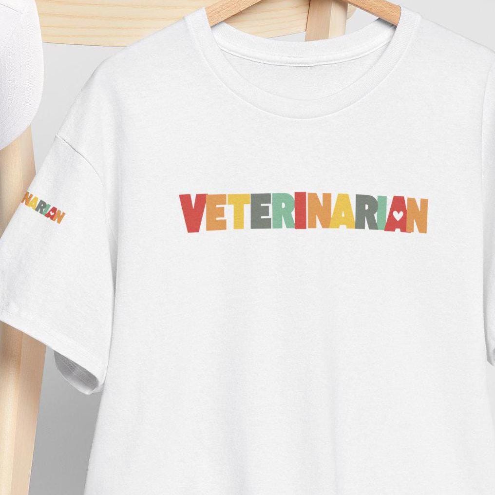 Veterinarian Unisex Tee, Animal Lover Shirt, Pet Vet T-Shirt, Vet Tech Gift, Veterinarian Appreciation Tee, Veterinarian Graduation Shirt