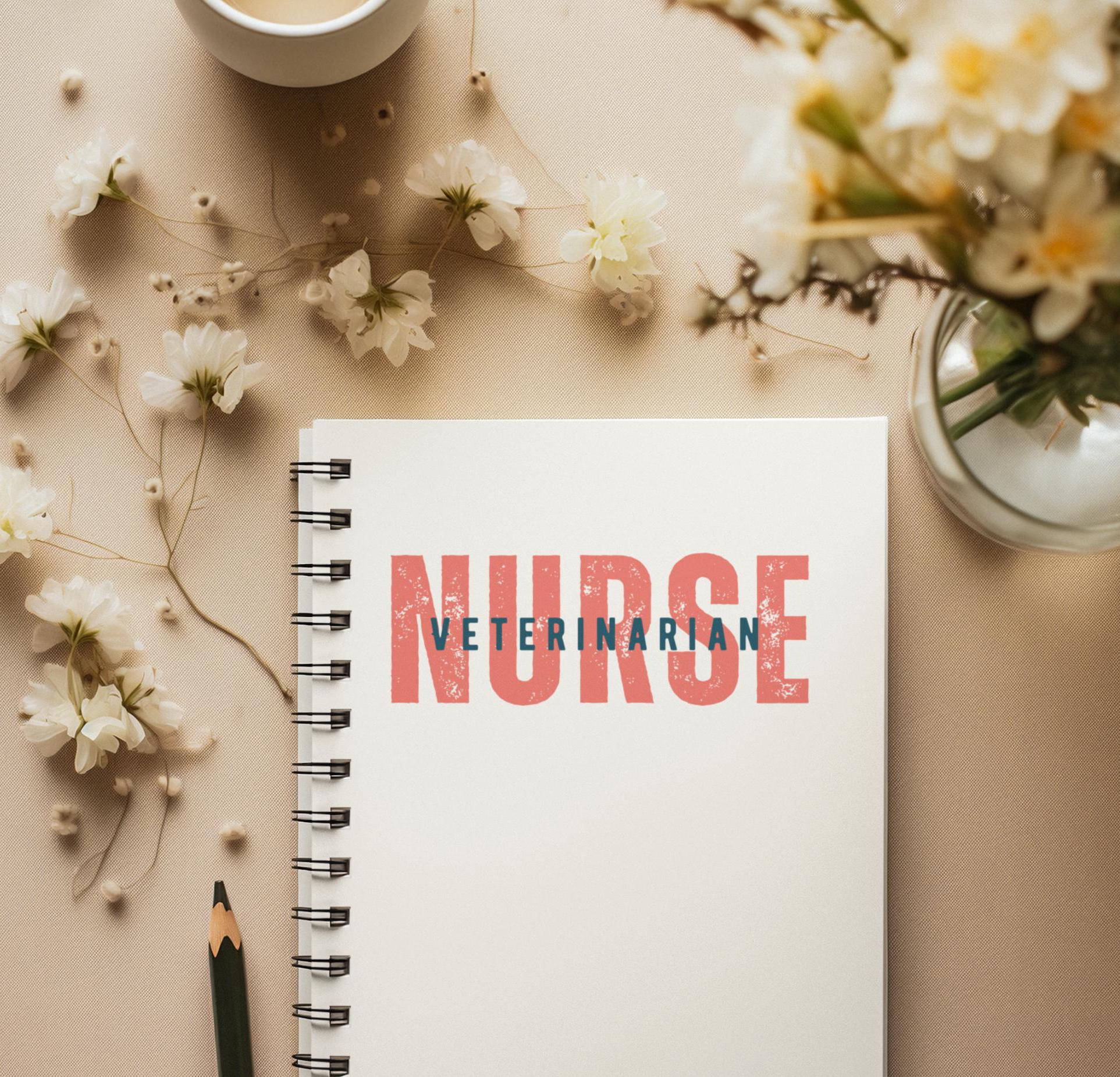 Veterinarian Nurse Journal, Spiral Notebook for Notes, Ruled Line Planner, Animal Lover Diary, Gift for Vet Tech, Pet Care Organizer