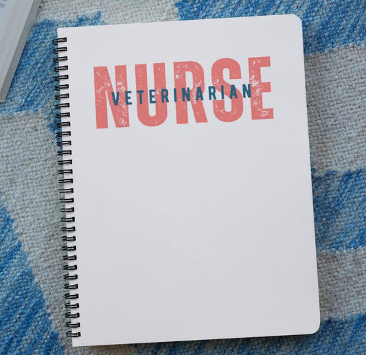 Veterinarian Nurse Journal, Spiral Notebook for Notes, Ruled Line Planner, Animal Lover Diary, Gift for Vet Tech, Pet Care Organizer