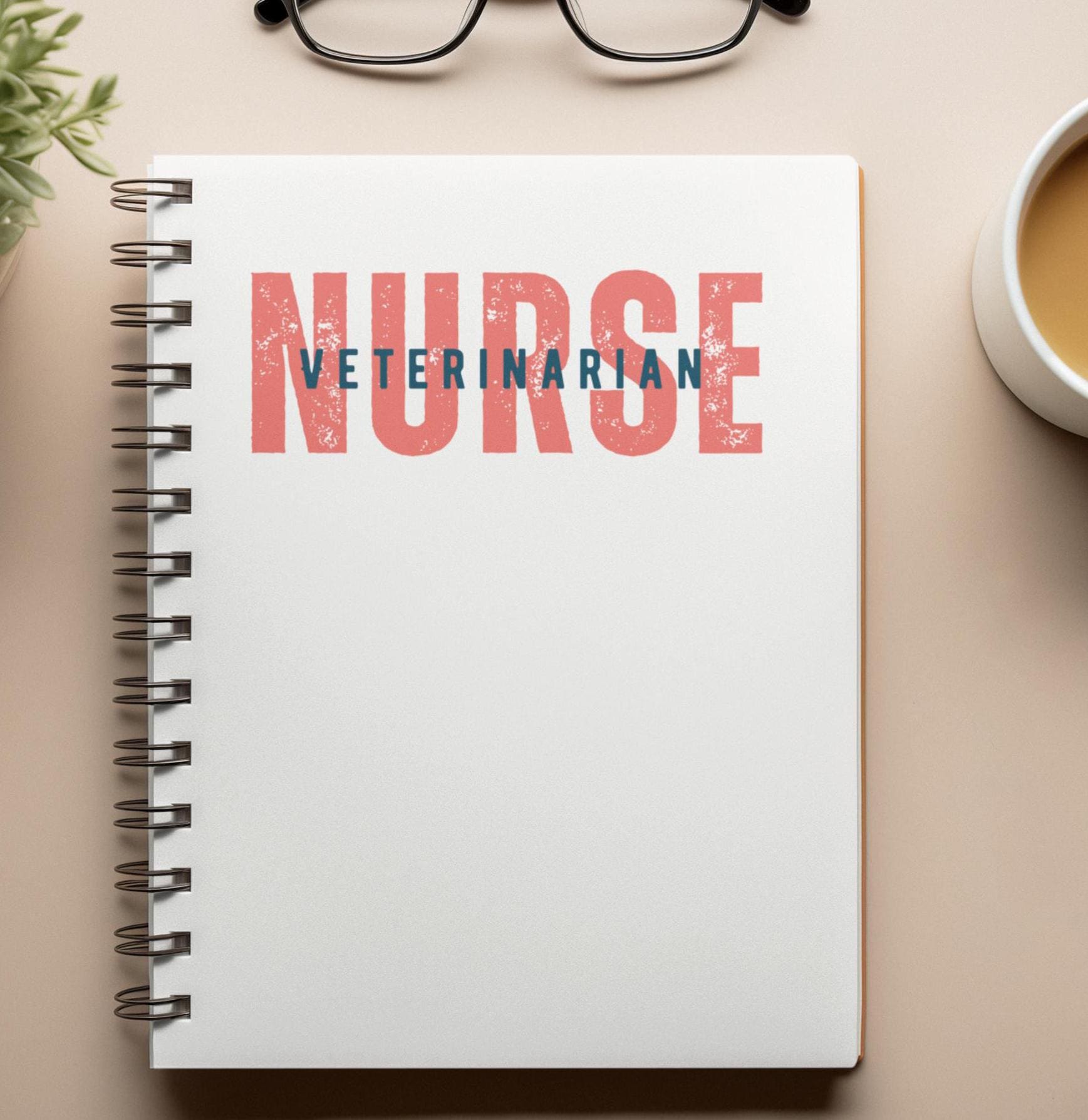Veterinarian Nurse Journal, Spiral Notebook for Notes, Ruled Line Planner, Animal Lover Diary, Gift for Vet Tech, Pet Care Organizer