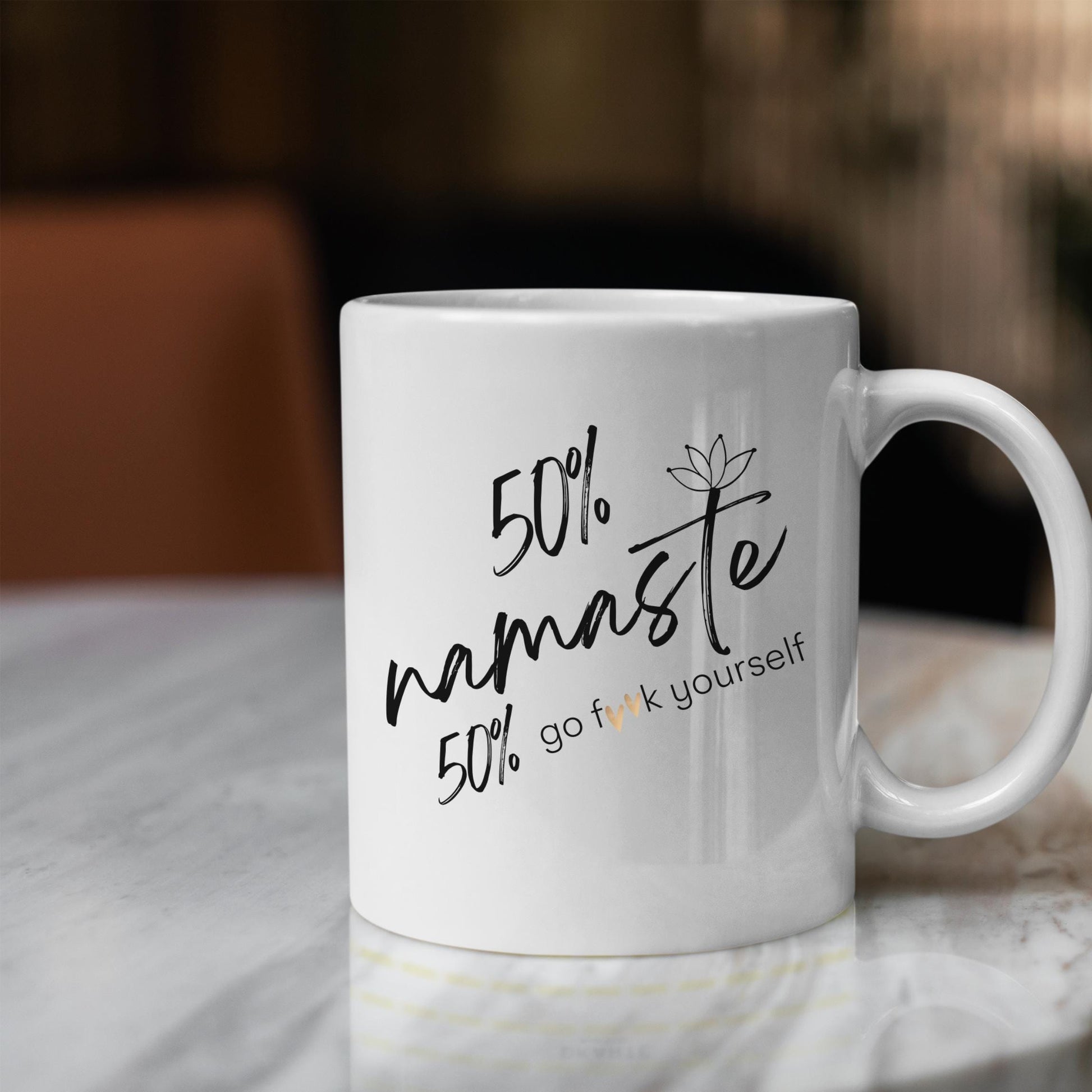 Funny Namaste Mug, Yoga Lover Gift, Sarcastic Coffee Cup, Meditation Quote Tea Mug, Zen Humor Gift, Namaste F**k Yourself Mug