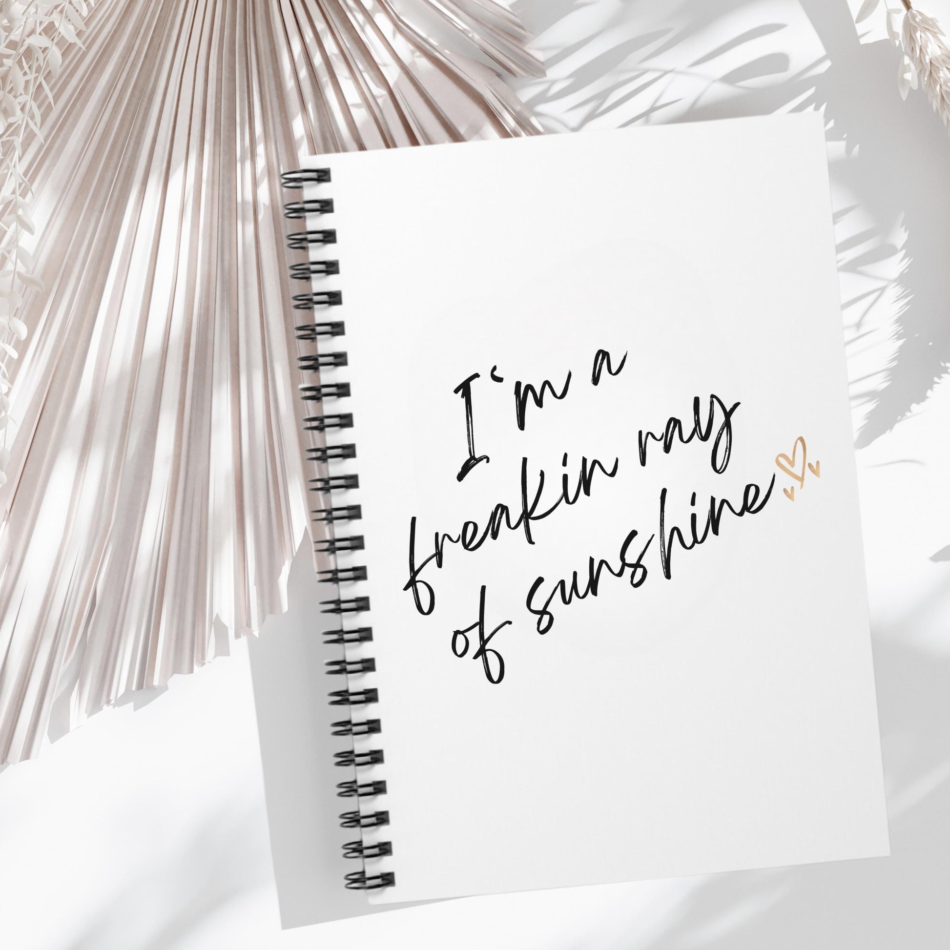 Freakin Ray of Sunshine Spiral Notebook - Ruled Line, Positive Vibes Journal, Inspirational Writing Pad, Happy Thoughts Notepad,Breakup Gift