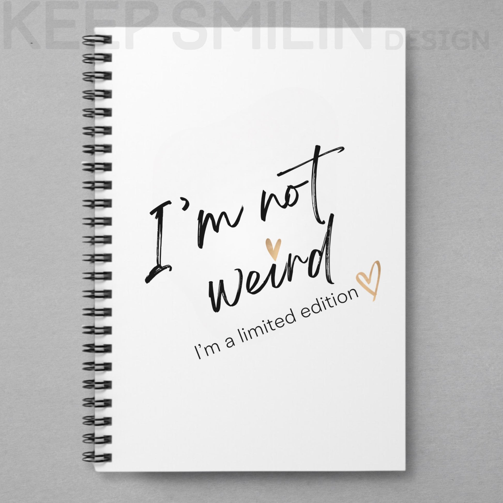 Limited Edition Spiral Notebook - Ruled Line Journal for Unique Minds, Writing Journal, Personal Diary, Gift for Writers, Stationery