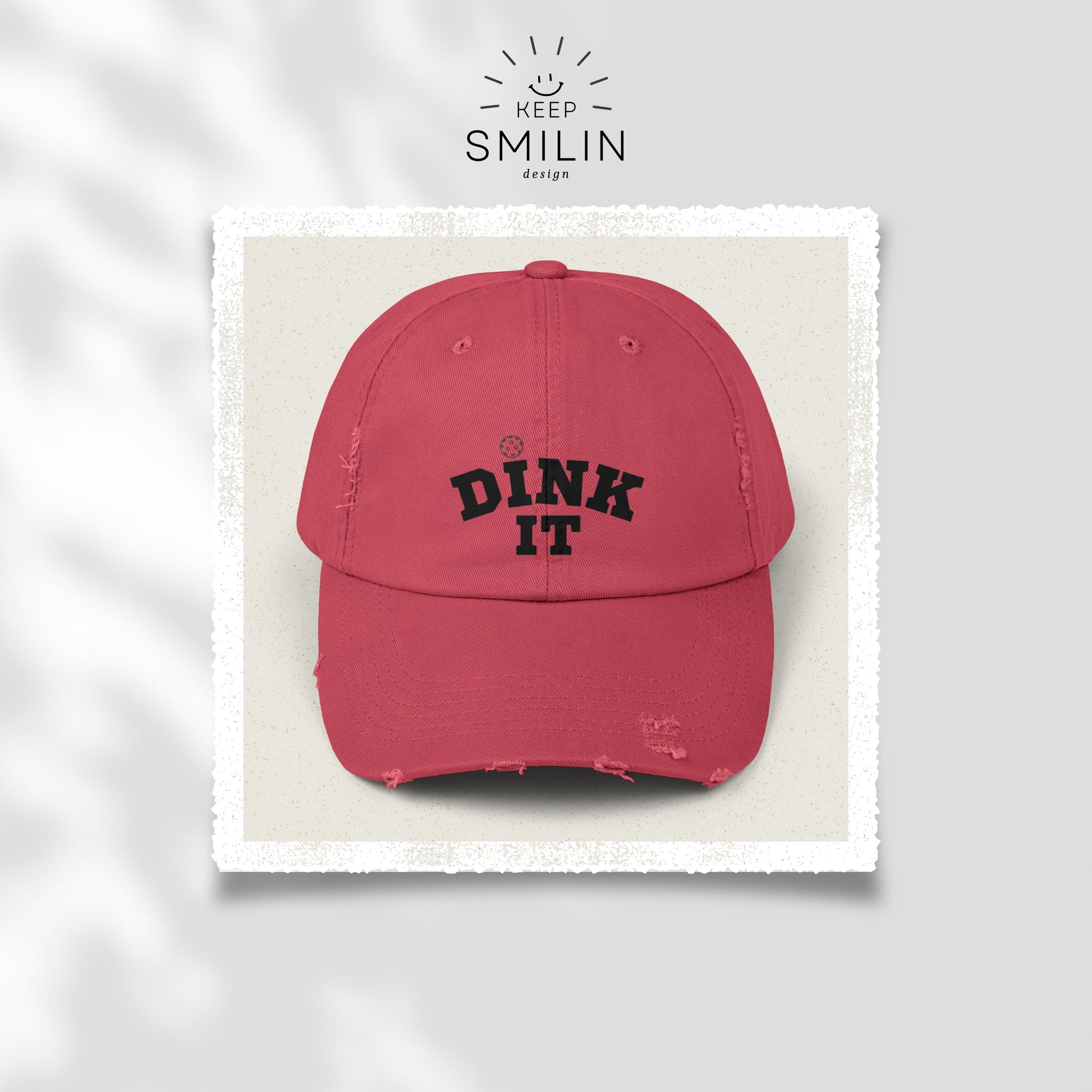 Embroidered Distressed Cap for Pickleball, Unisex Pickleball Hat, Dink It Baseball Cap, Pickleball Accessories, Gift for Her/Him, Pickleball