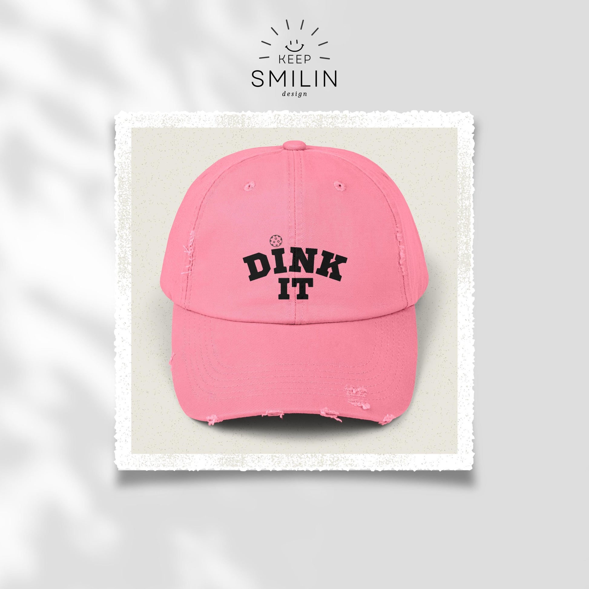 Embroidered Distressed Cap for Pickleball, Unisex Pickleball Hat, Dink It Baseball Cap, Pickleball Accessories, Gift for Her/Him, Pickleball