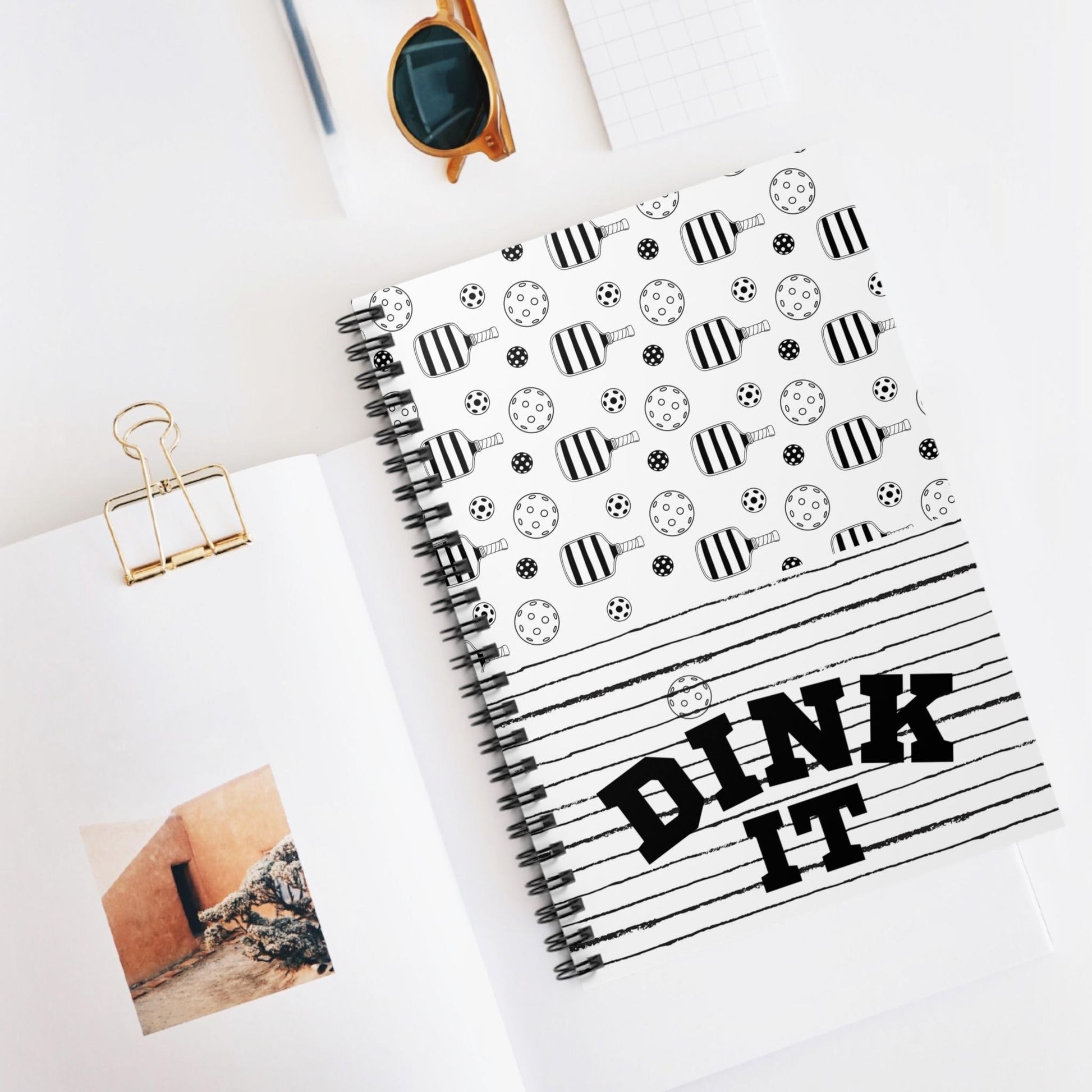 Dink It Journal Pickleball Spiral Notebook - Ruled Line, Notebook for Pickleball Lover, Pickleball Gift, Pickleball Accessory, Ruled Line