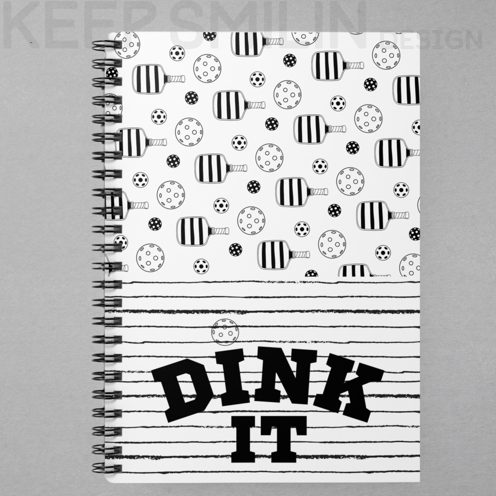 Dink It Journal Pickleball Spiral Notebook - Ruled Line, Notebook for Pickleball Lover, Pickleball Gift, Pickleball Accessory, Ruled Line