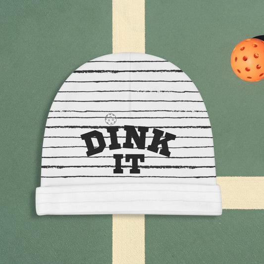 Dink It Baby Beanie - Cute Infant Knit Hat, Newborn Winter Cap, Gender Neutral Baby Shower Gift, Knit Beanie for Pickle Lover
