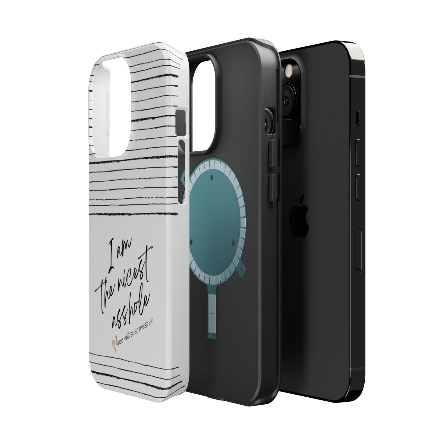Funny Asshole Mag Phone Case, Sarcastic Tough Case, Humorous Magnetic Phone Cover, Gift for Sassy Friend, Nicest Asshole Design