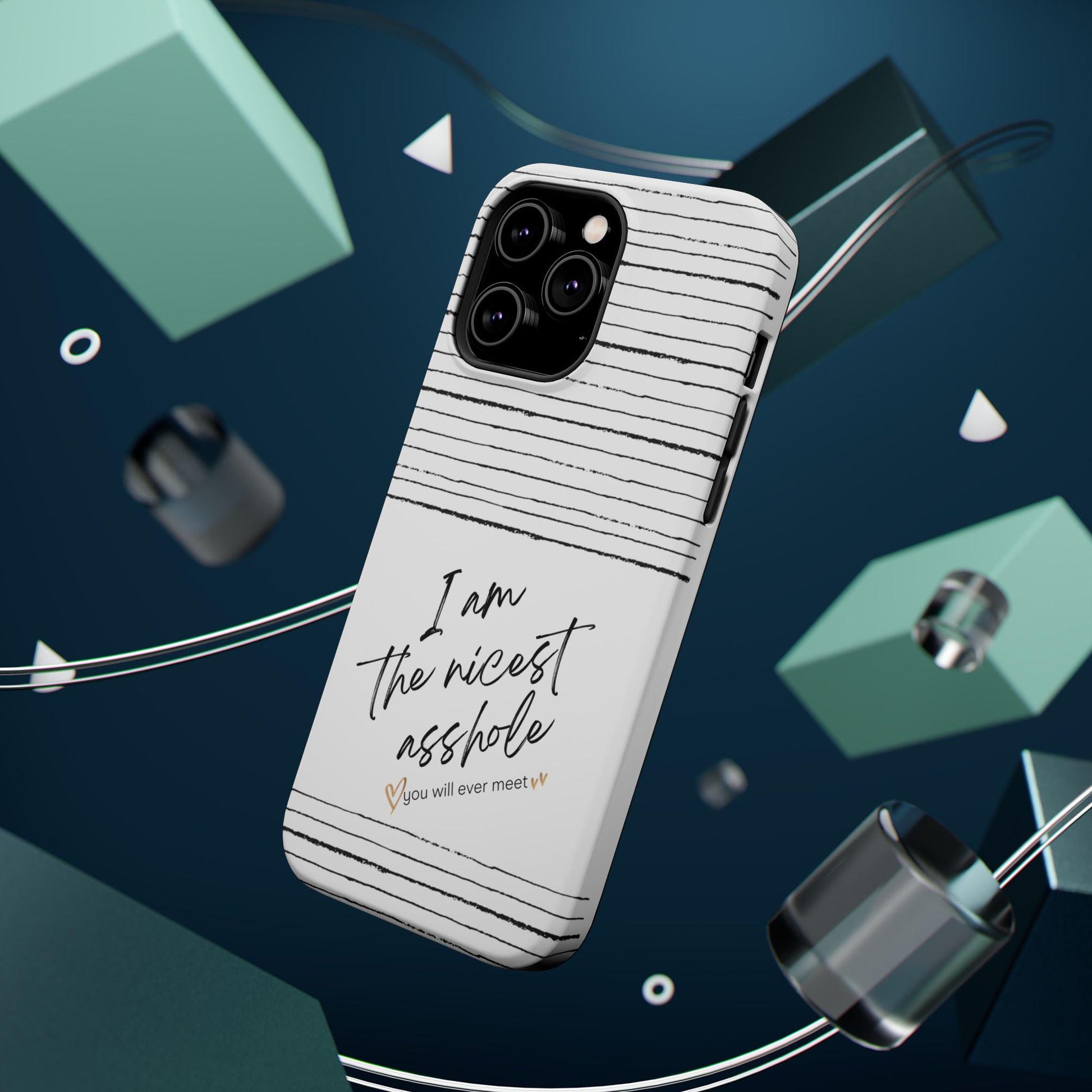 Funny Asshole Mag Phone Case, Sarcastic Tough Case, Humorous Magnetic Phone Cover, Gift for Sassy Friend, Nicest Asshole Design