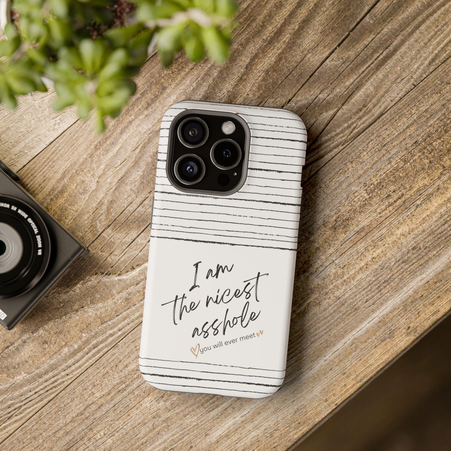Funny Asshole Mag Phone Case, Sarcastic Tough Case, Humorous Magnetic Phone Cover, Gift for Sassy Friend, Nicest Asshole Design