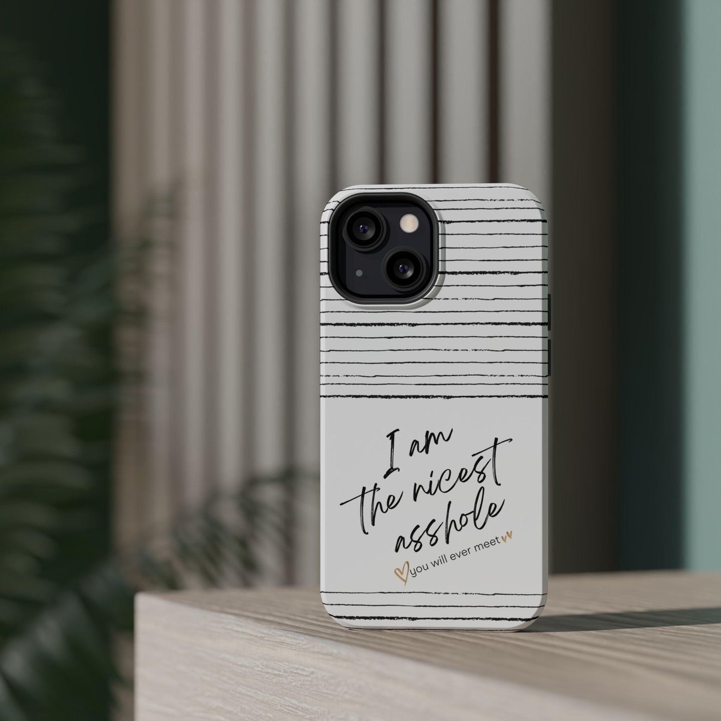 Funny Asshole Mag Phone Case, Sarcastic Tough Case, Humorous Magnetic Phone Cover, Gift for Sassy Friend, Nicest Asshole Design