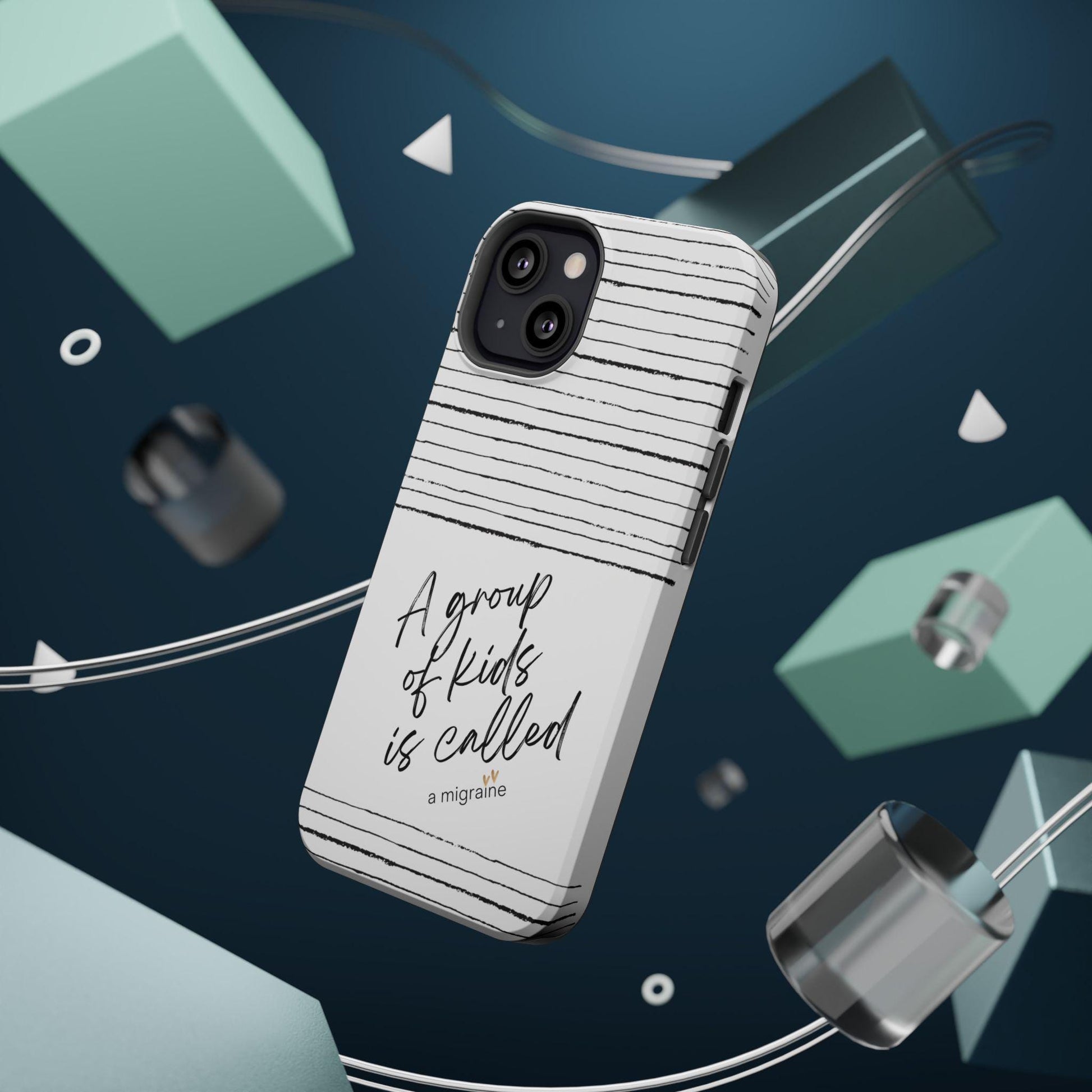 A Group of Kids is called a Migrane Mag iPhone Case, Tough Magnetic Phone Cover,Fun Design, Gift for Friend, Mothers Day Gift, Gift for Her