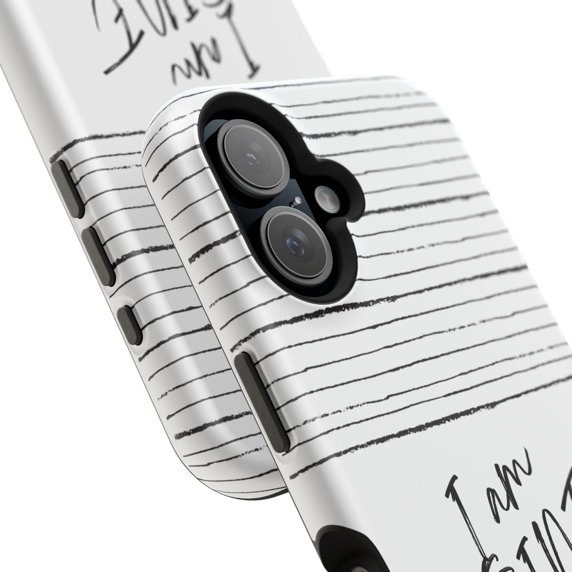 Im FINE iPhone MAG Case, Tough Protective Phone Cover for Apple, Strong Magnetic Phone Holder, Phone Grip Stand, Custom Quote Phone Shell