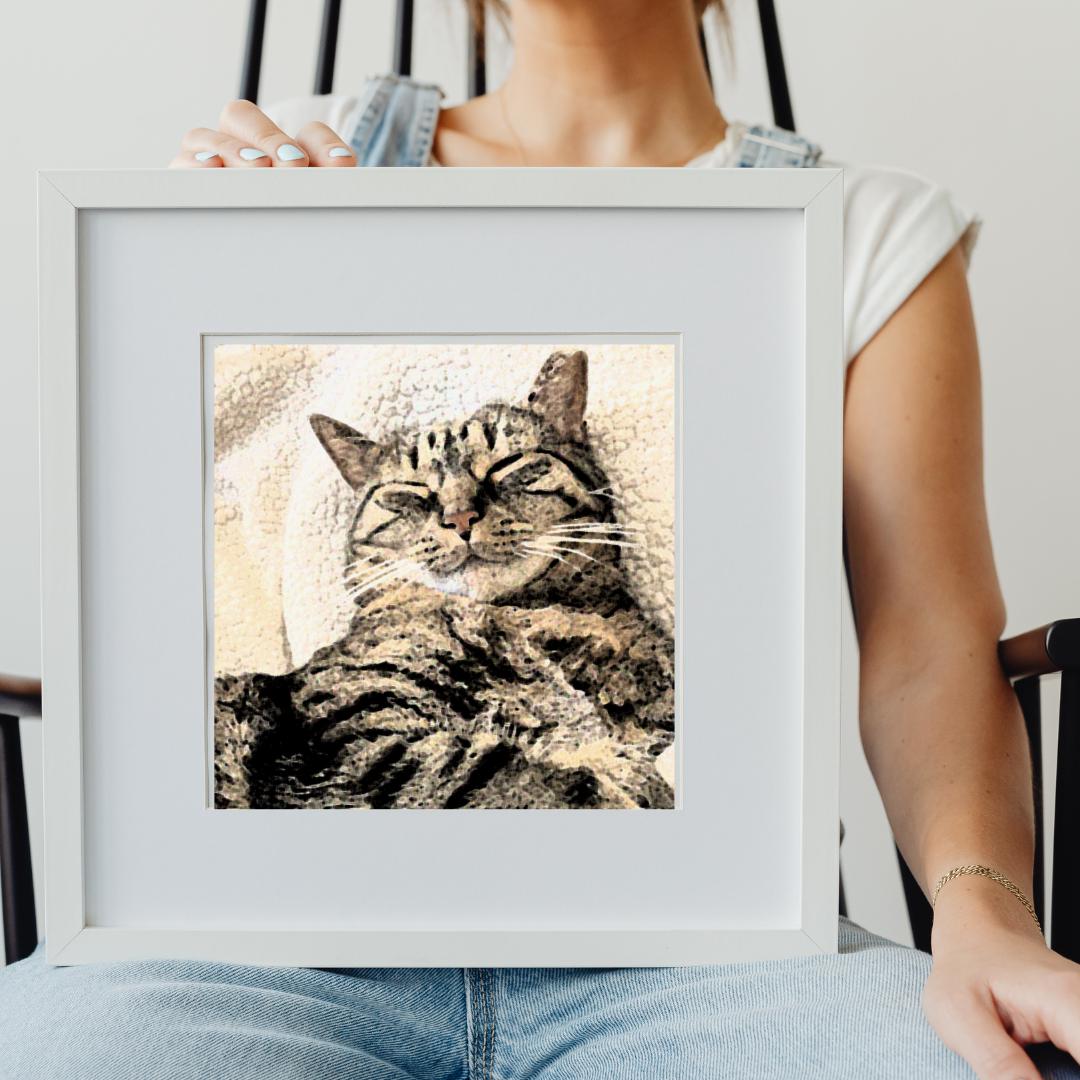 Cat Lover Vertical Poster, Matte Wall Art Print, Cute Kitten Home Decor, Feline Animal Artwork, Cat Mom Gift, Whimsical Kitty Room Decor,