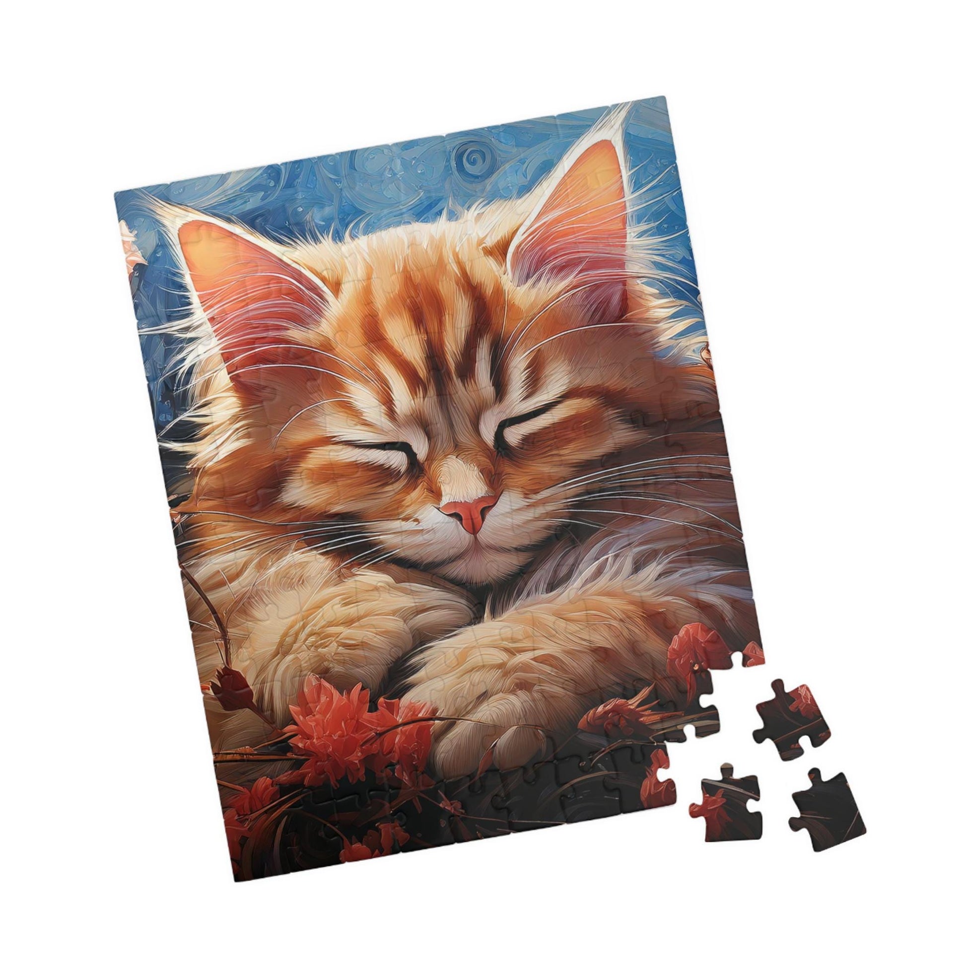 Sleeping Cozy Cat Puzzle-Fun for Cat Lovers, 110-1014 Pieces, Perfect Gift for Family, Friends, Holidays, Relaxing Activity, Cat Lady Gift