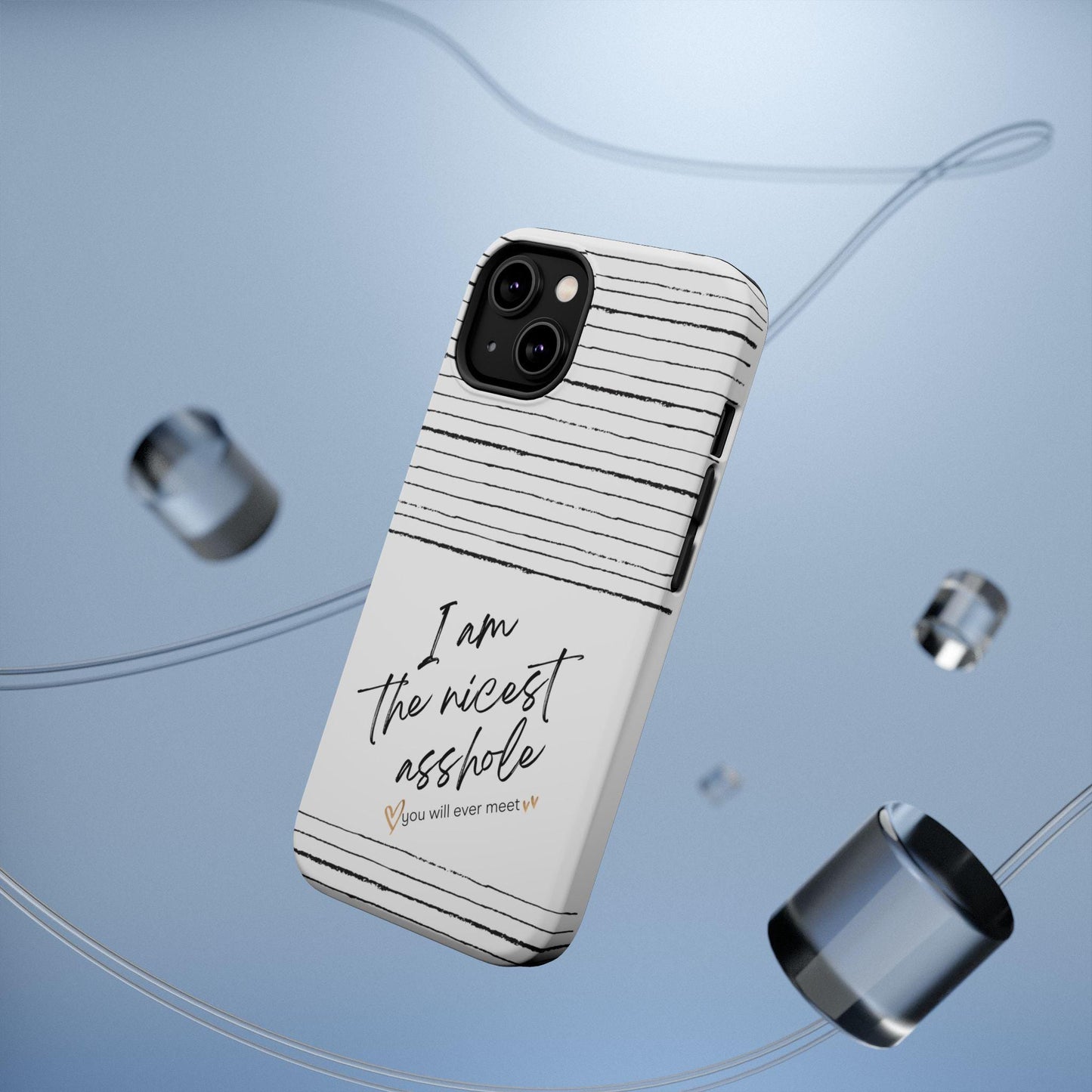 Funny Asshole Mag Phone Case, Sarcastic Tough Case, Humorous Magnetic Phone Cover, Gift for Sassy Friend, Nicest Asshole Design
