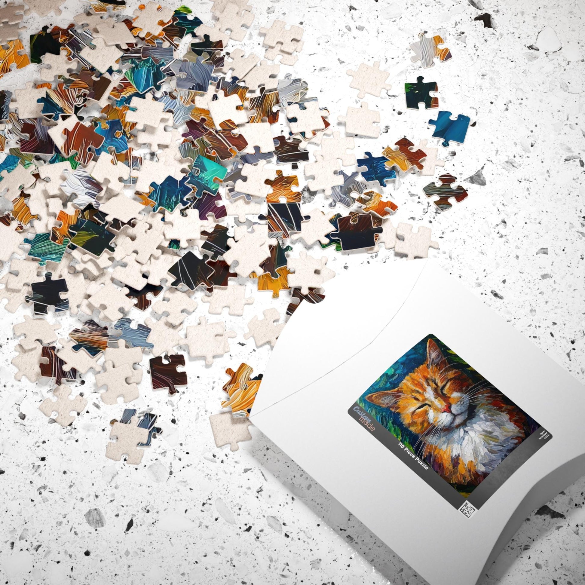 Sleeping Cozy Cat Puzzle-Fun for Cat Lovers, 110-1014 Pieces, Perfect Gift for Family, Friends, Holidays, Relaxing Activity, Cat Lady Gift