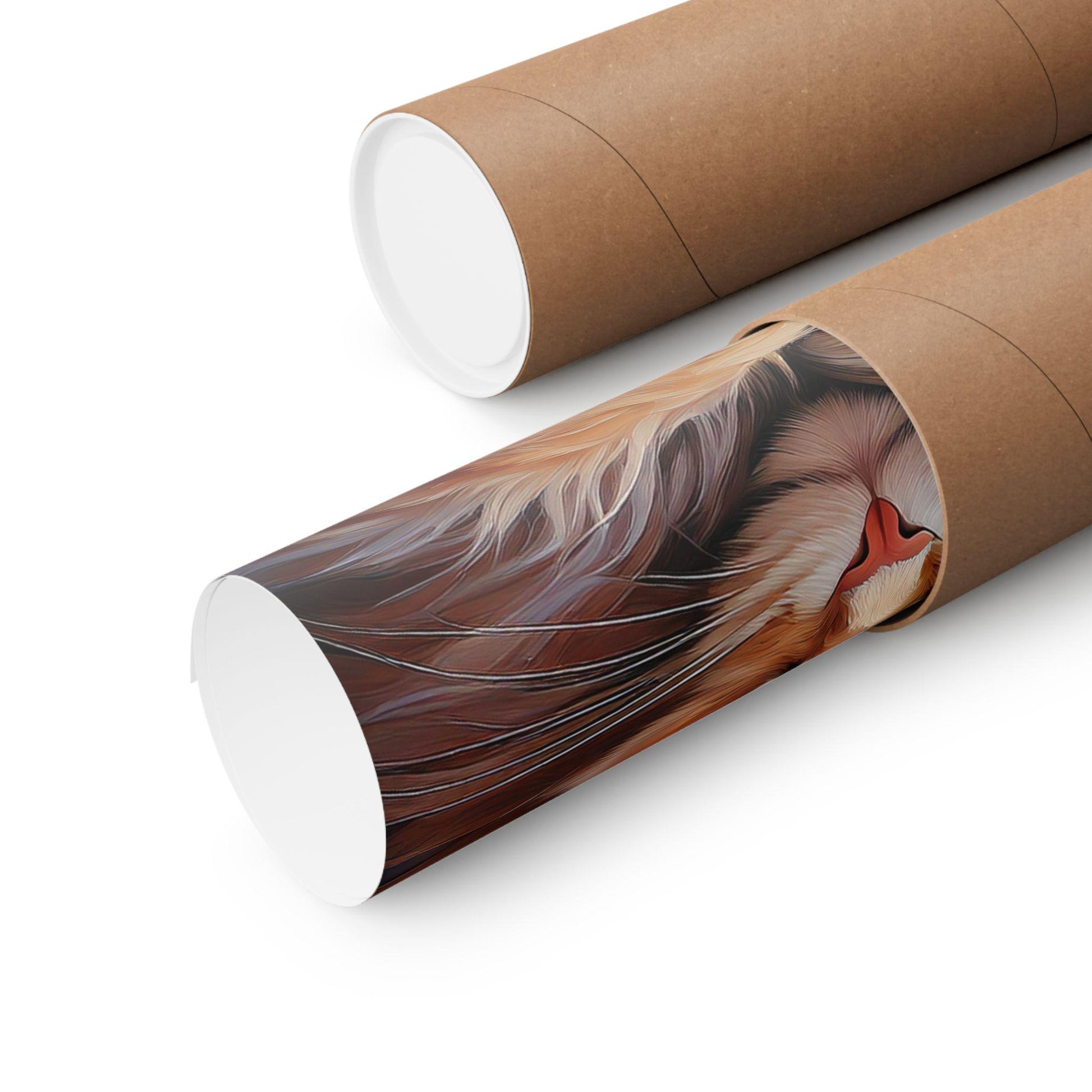 Whimsical Dreamy Kitty Poster,Cat Art Print,Vertical Wall Decor, Minimalist Feline Picture, Matte Paper Painting,Cute Kitten Print,Cat Lover