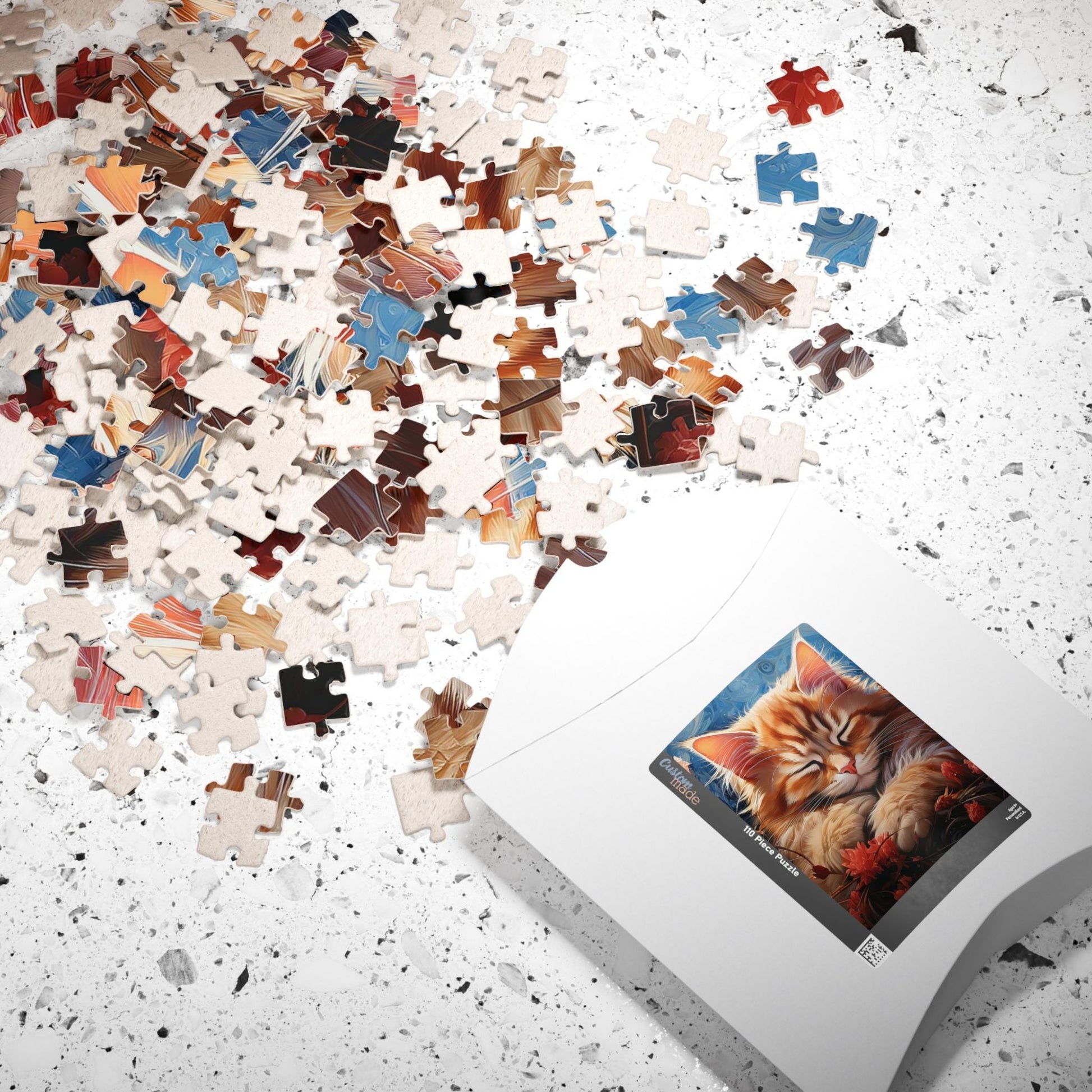 Sleeping Cozy Cat Puzzle-Fun for Cat Lovers, 110-1014 Pieces, Perfect Gift for Family, Friends, Holidays, Relaxing Activity, Cat Lady Gift