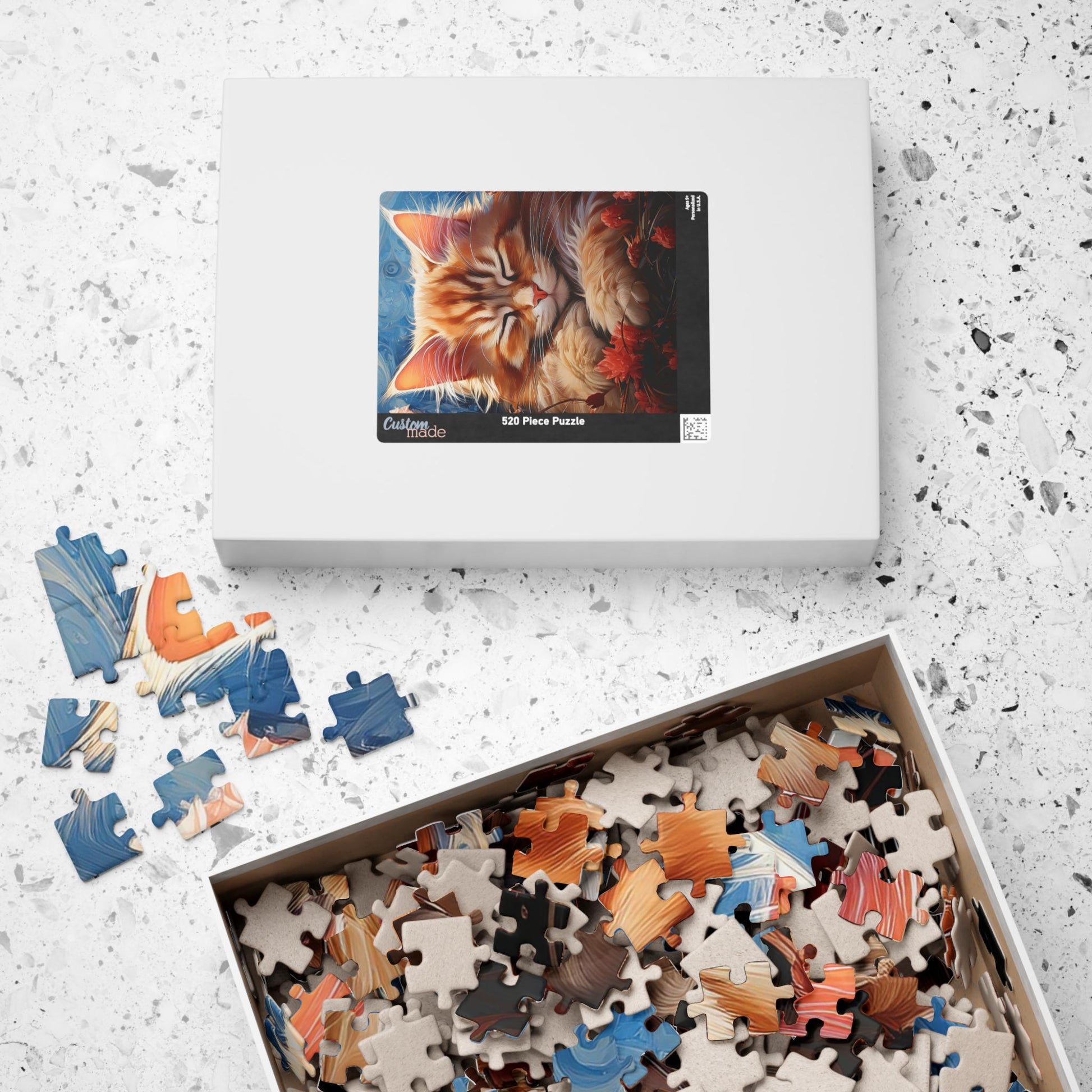 Sleeping Cozy Cat Puzzle-Fun for Cat Lovers, 110-1014 Pieces, Perfect Gift for Family, Friends, Holidays, Relaxing Activity, Cat Lady Gift