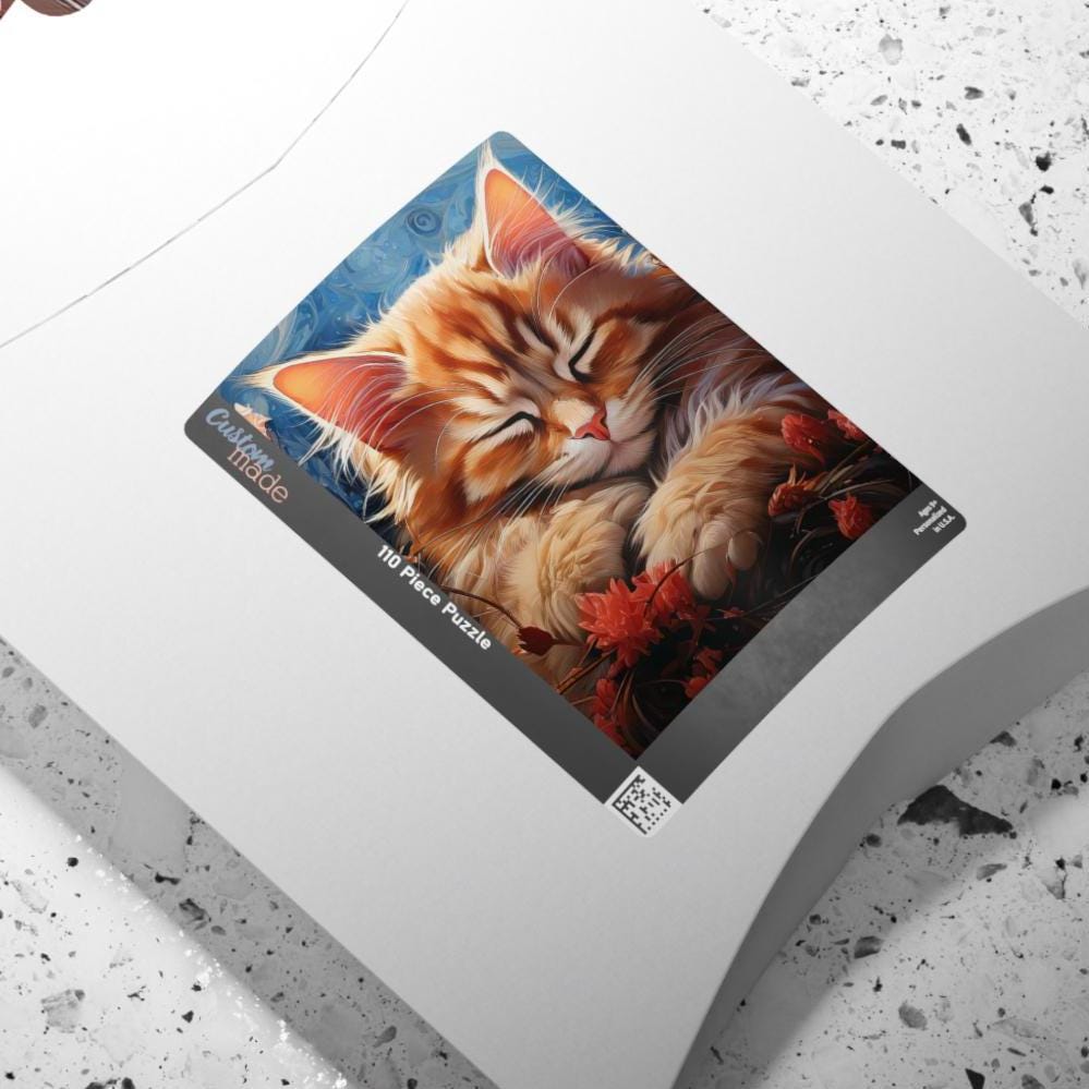 Sleeping Cozy Cat Puzzle-Fun for Cat Lovers, 110-1014 Pieces, Perfect Gift for Family, Friends, Holidays, Relaxing Activity, Cat Lady Gift