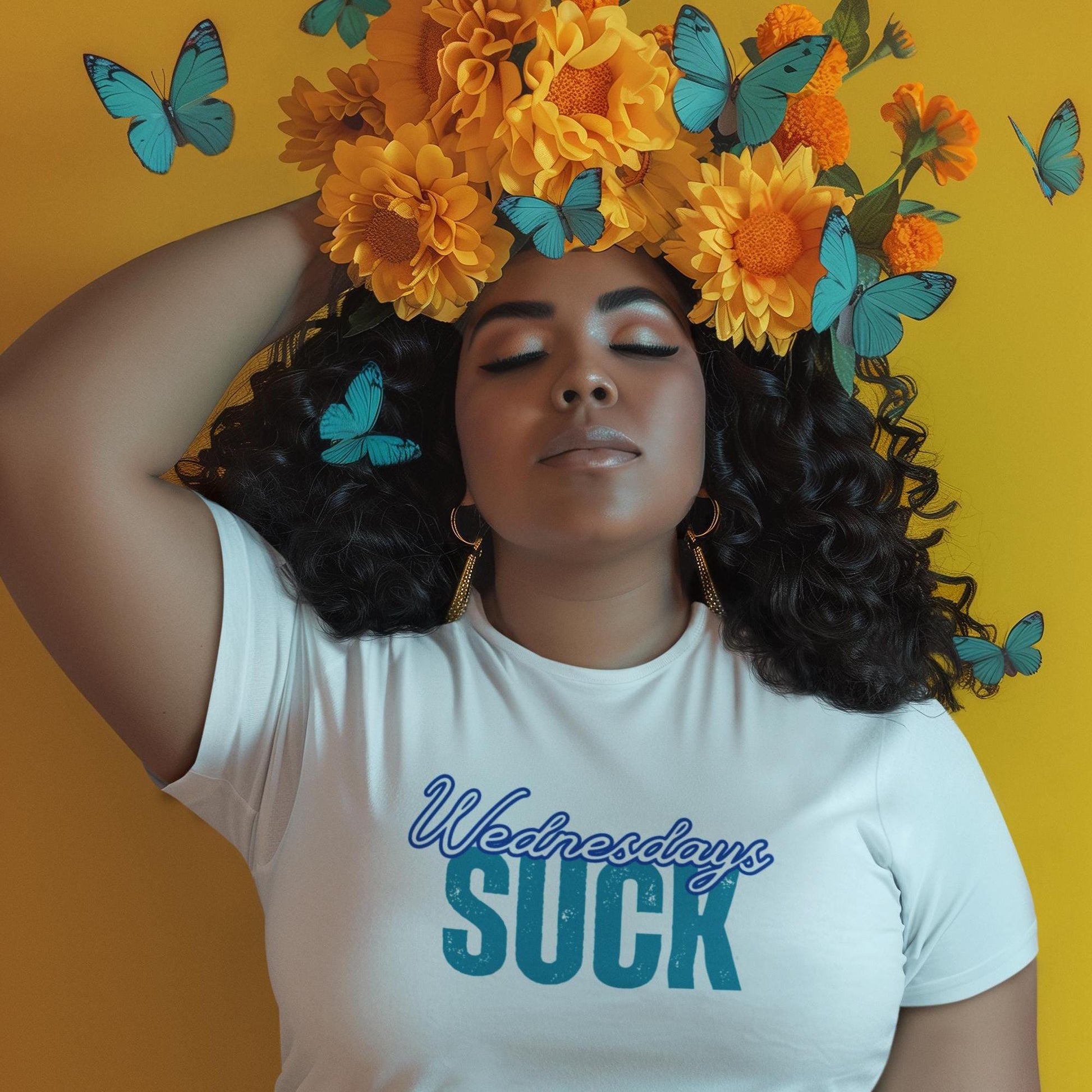 Wednesdays SUCK Unisex Tee,Sarcastic Graphic T-Shirt, Funny Gift for Him or Her,Casual Cotton Shirt, Humorous Top, Comfortable Tee,Grad Gift