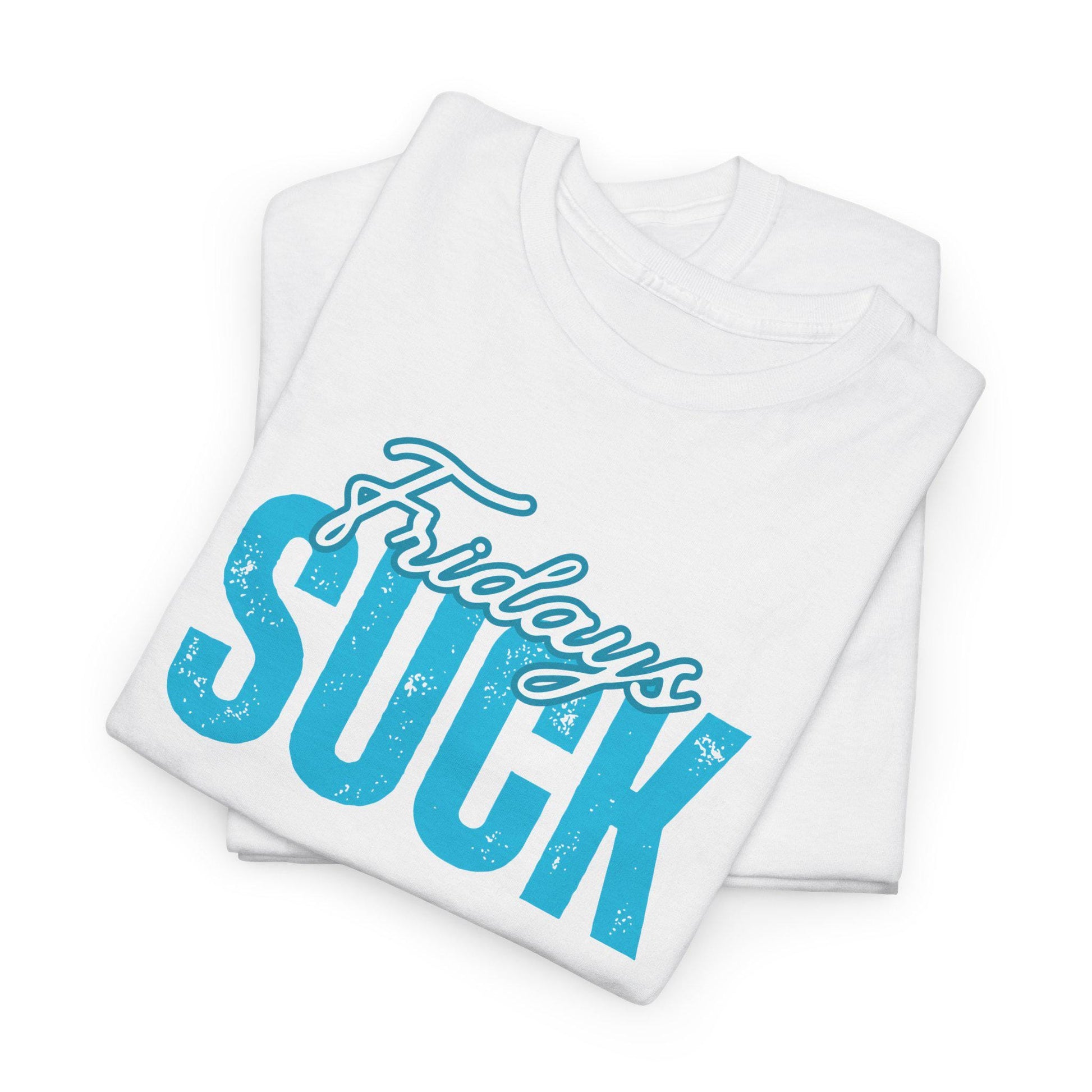 Fridays SUCK Unisex Heavy Cotton Tee, Weekend Humor Shirt, Casual Friday Gift, Sarcastic Work Tee, Unisex Graphic Tee