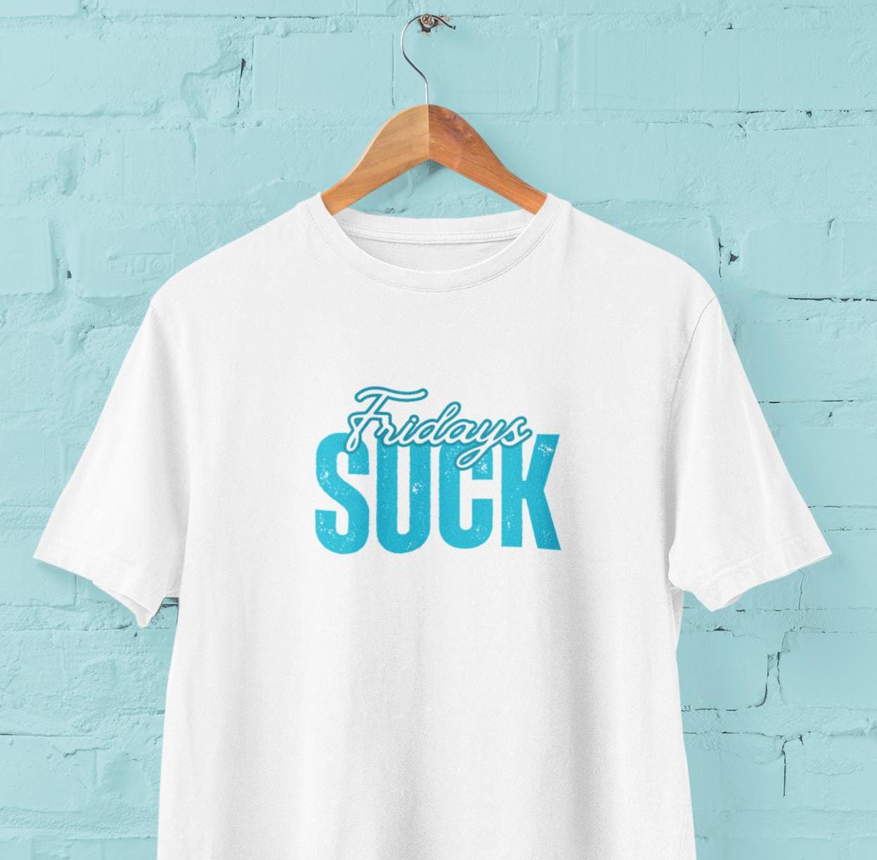Fridays SUCK Unisex Heavy Cotton Tee, Weekend Humor Shirt, Casual Friday Gift, Sarcastic Work Tee, Unisex Graphic Tee