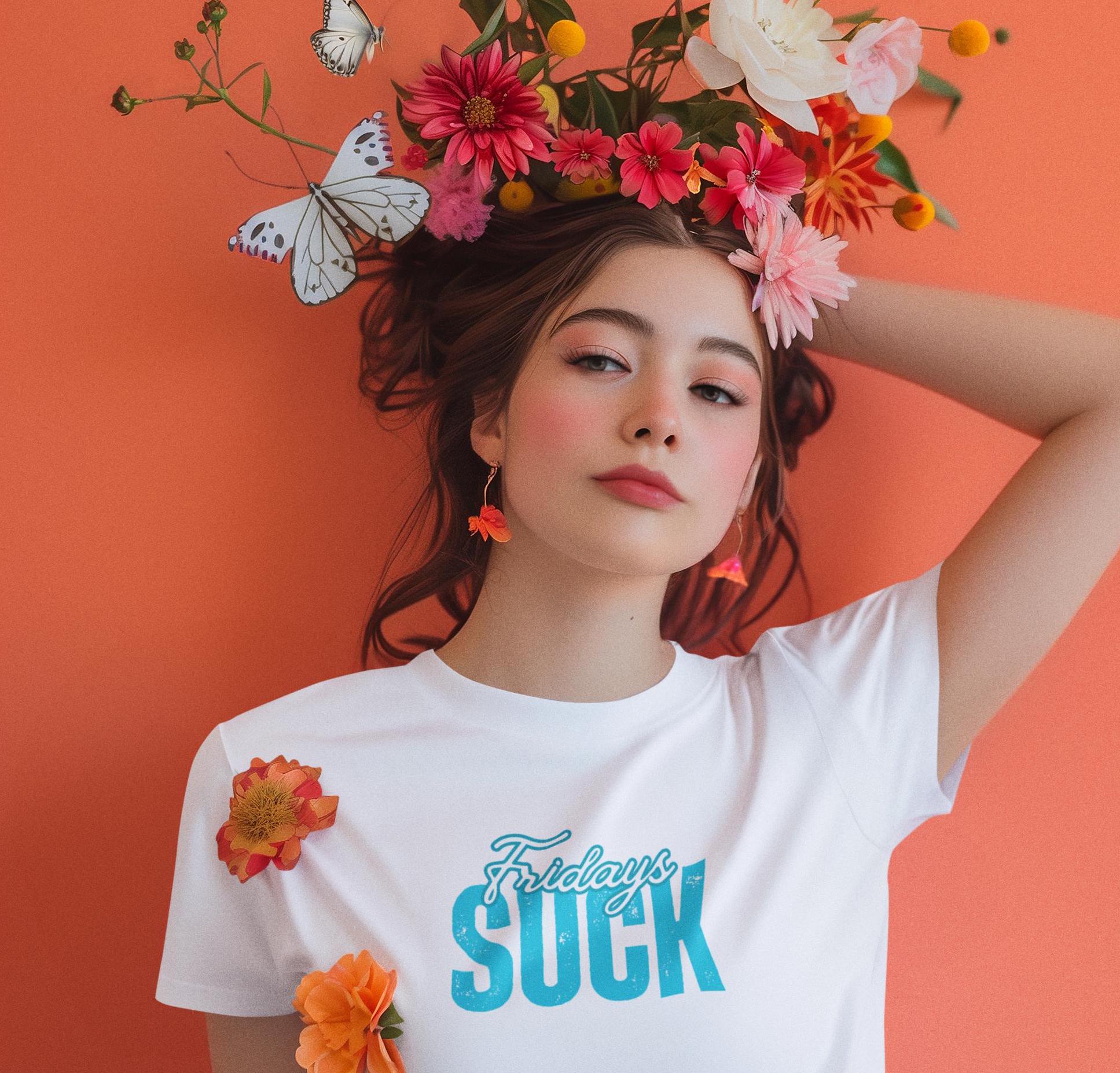 Fridays SUCK Unisex Heavy Cotton Tee, Weekend Humor Shirt, Casual Friday Gift, Sarcastic Work Tee, Unisex Graphic Tee