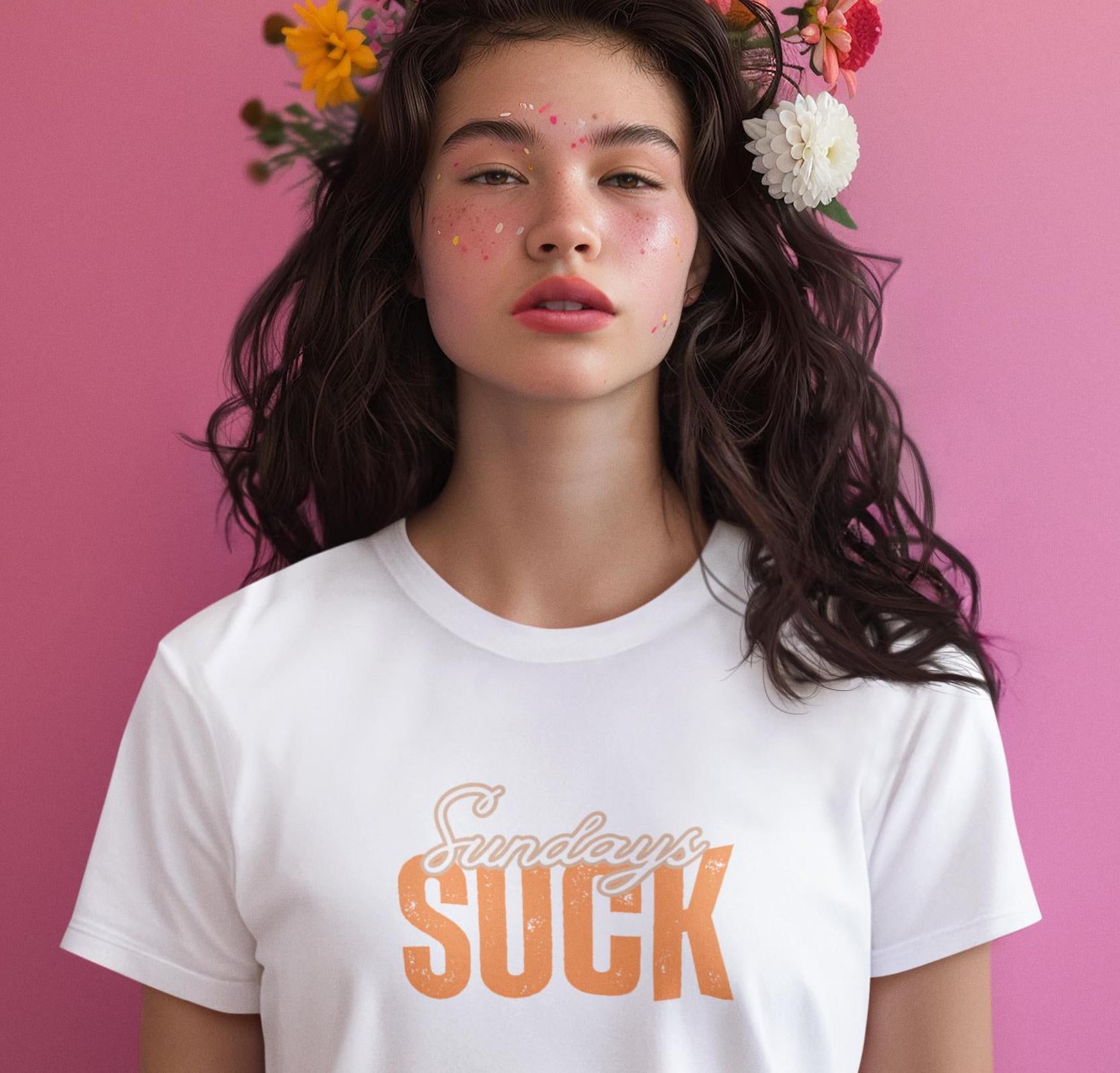 Sundays SUCK Unisex Heavy Cotton Tee, Weekend Vibes Shirt, Weekend Warrior Tee, Sunday Funday T-Shirt, Graphic Tee for Lazy Days