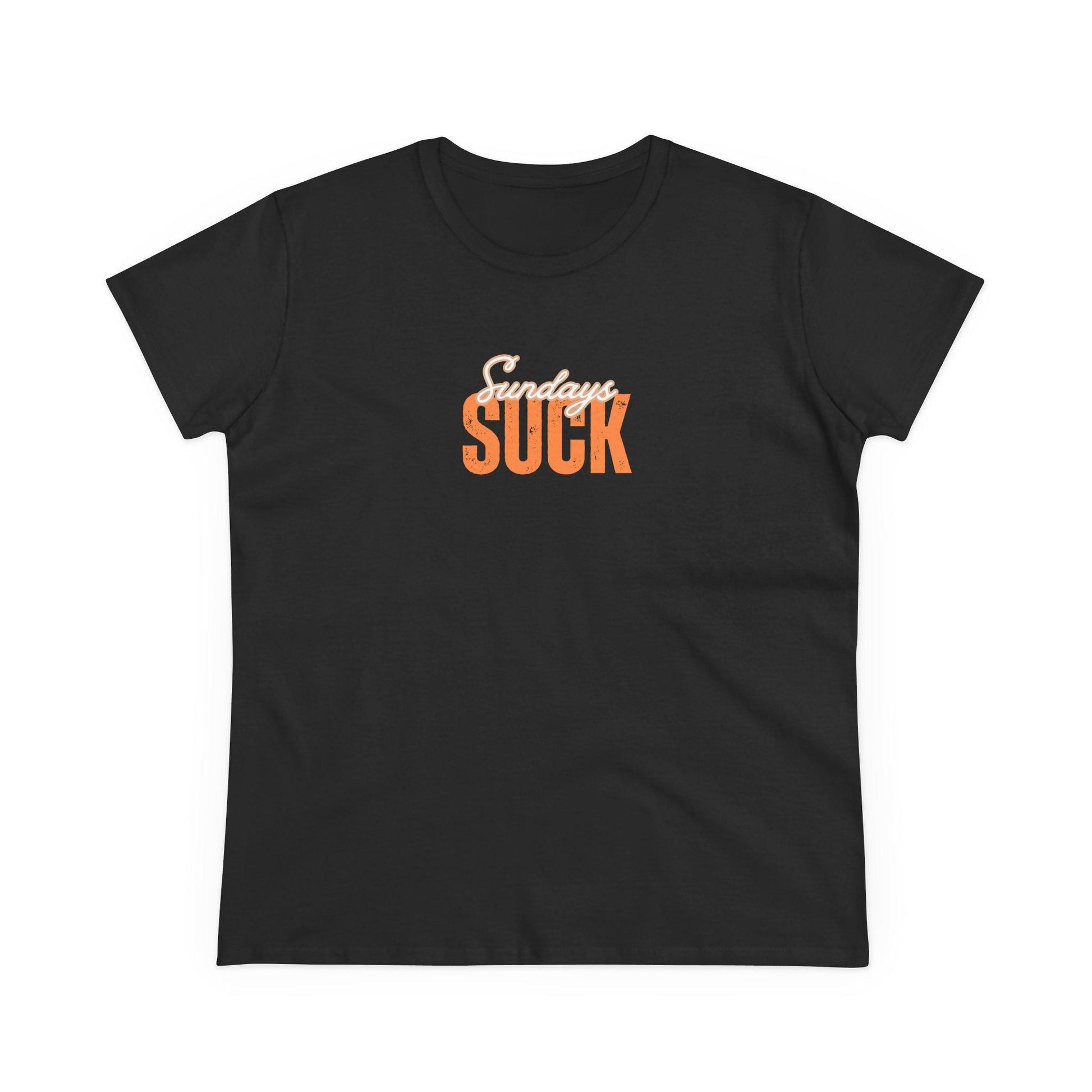 Sundays Suck T-Shirt,Beachwear, Gift for Her, Fun Summer Style,Relaxed Fit, Bride Tee, Mom Gift, Grad Gift, Cropped Tee, Baby Tee, Wifey Tee
