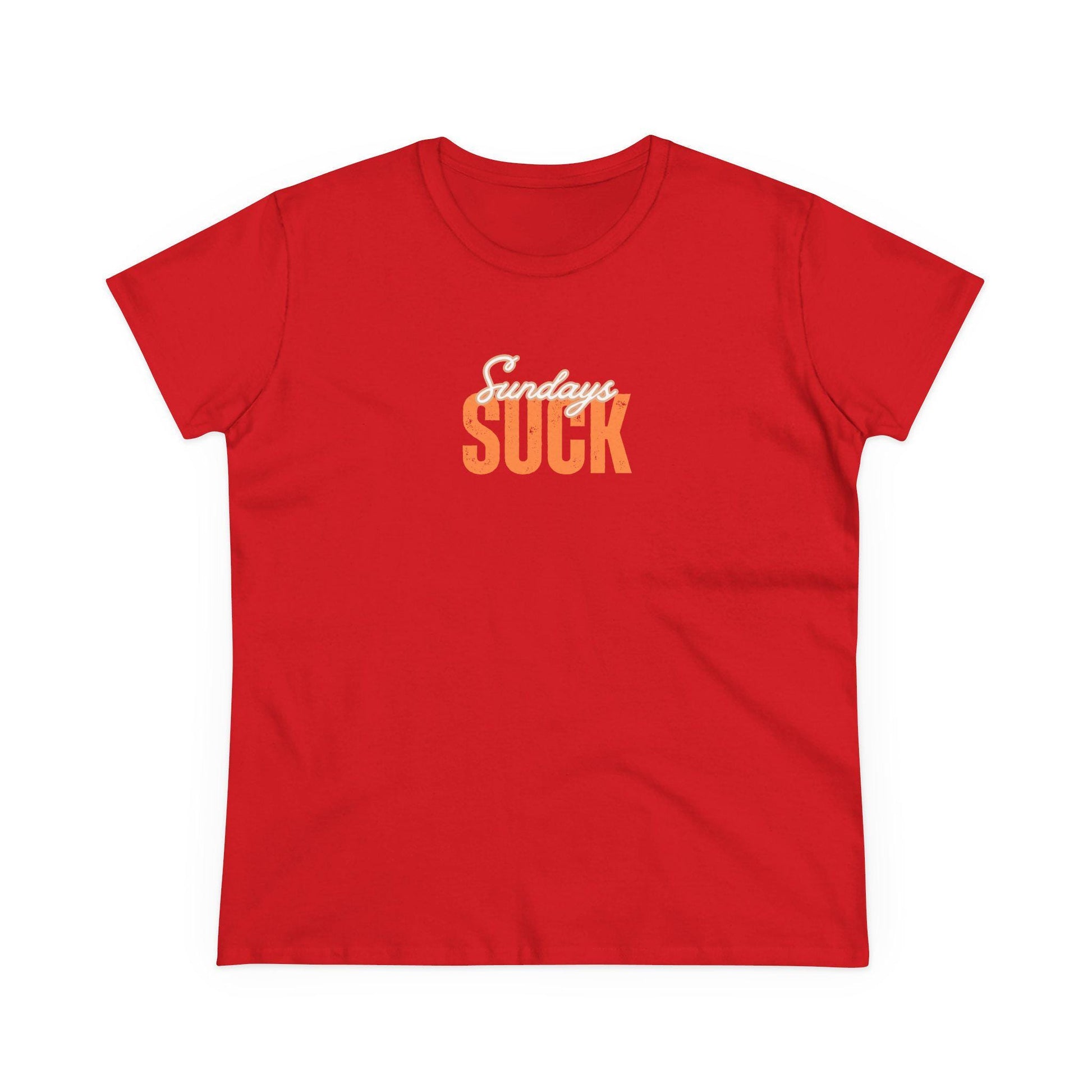 Sundays Suck T-Shirt,Beachwear, Gift for Her, Fun Summer Style,Relaxed Fit, Bride Tee, Mom Gift, Grad Gift, Cropped Tee, Baby Tee, Wifey Tee