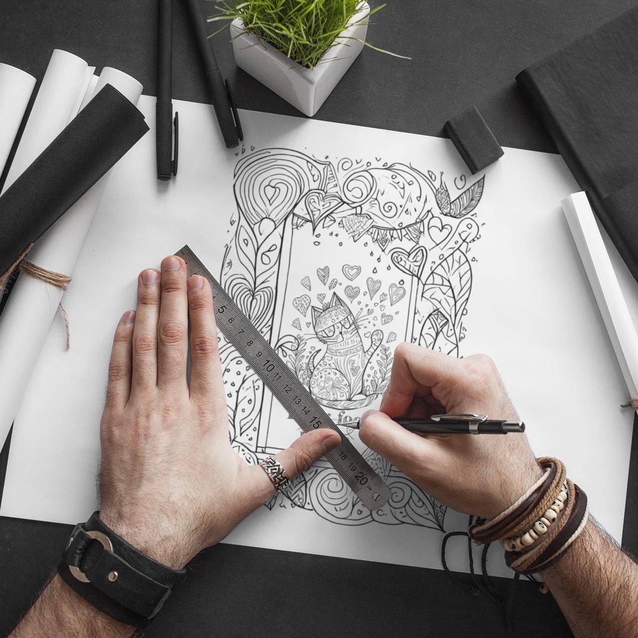 Kitty Chaos: The Wild Side Coloring Book | Cat Lovers' Digital Download | Adult & Kids Coloring Pages, Unisex Gift, Easter Gift, Cat Lover