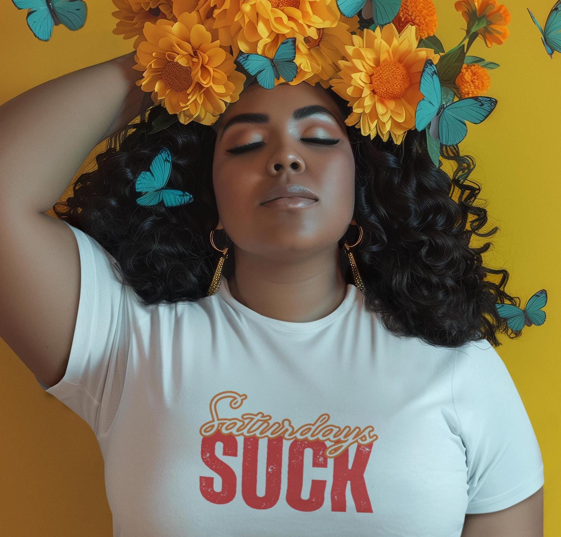 Saturdays SUCK Unisex Heavy Cotton Tee, Weekend Humor Graphic T-Shirt, Casual Tee, Relaxation Clothing, Gift for Him, Her, Unisex Tee Gift