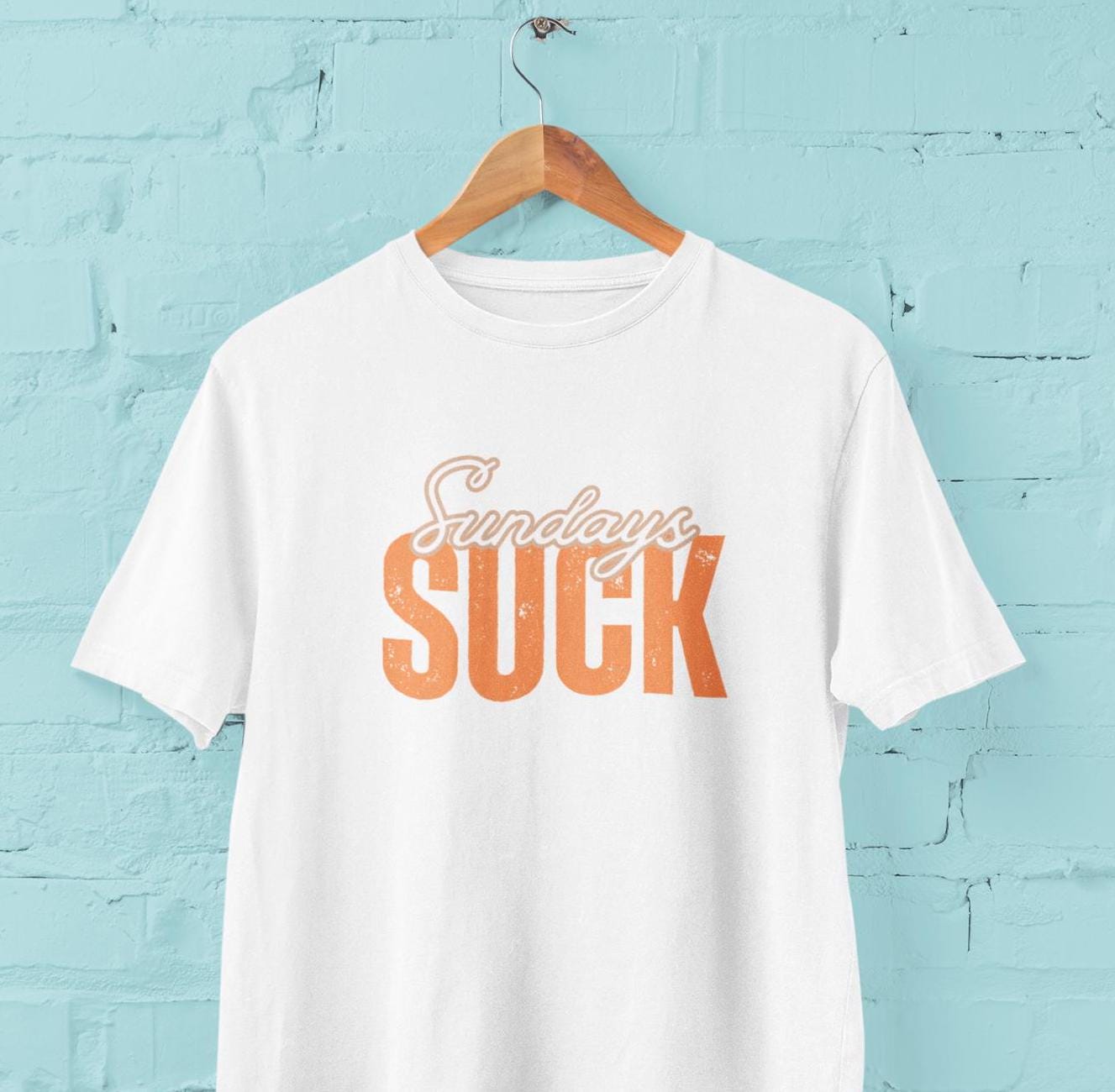 Sundays SUCK Unisex Heavy Cotton Tee, Weekend Vibes Shirt, Weekend Warrior Tee, Sunday Funday T-Shirt, Graphic Tee for Lazy Days