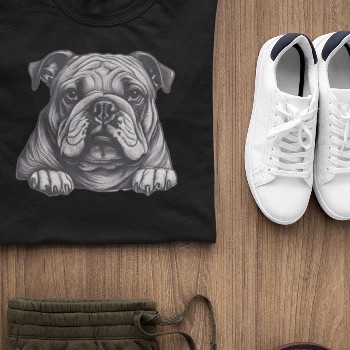 Bulldog Women's Baby Tee - Cute Pet Lover T-Shirt, Bulldog Shirt for Women, Puppy Graphic Tee, Dog Mom Gift, Animal Lover Top,Mom Day Gift